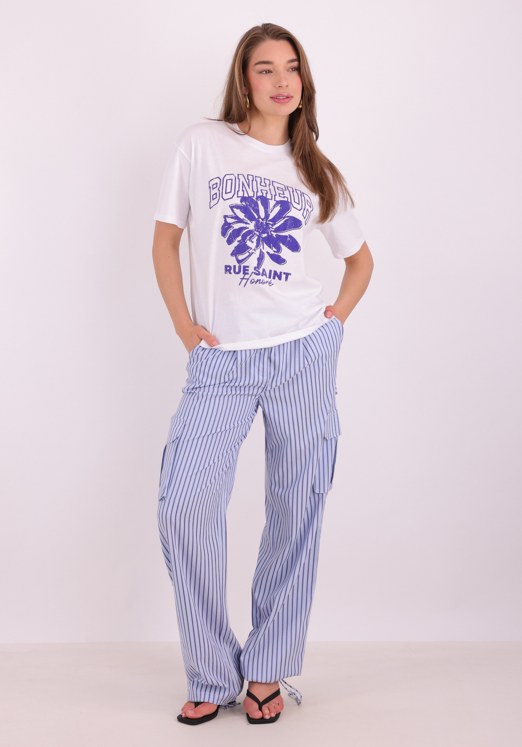 My Jewellery T-shirt Bonheur Flower MJ12695 Wit