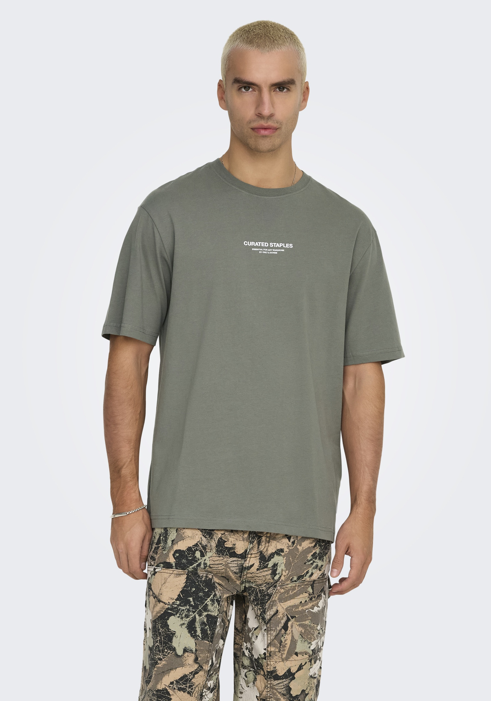 ONLY & SONS T-shirt Curated 22030925 Grijs