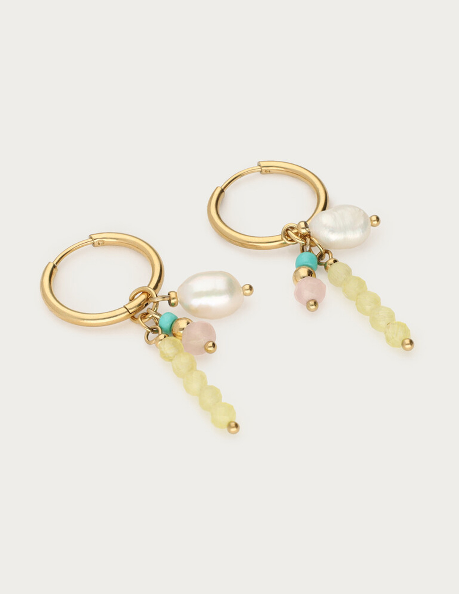 My Jewellery Sunrocks oorringen met zoetwarparels MJ12737 Goud