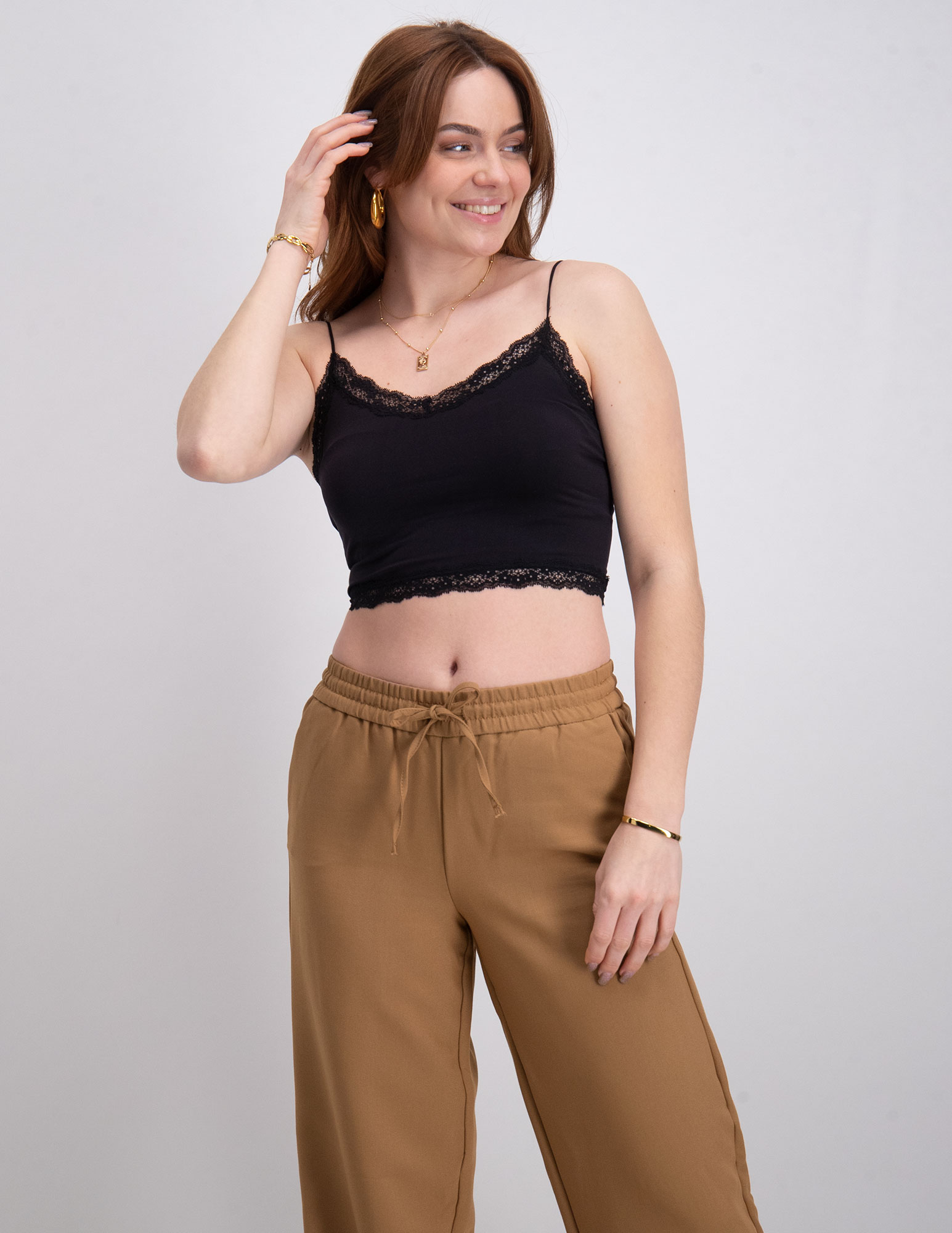 Only Cropped top Vicky  15190175 Zwart