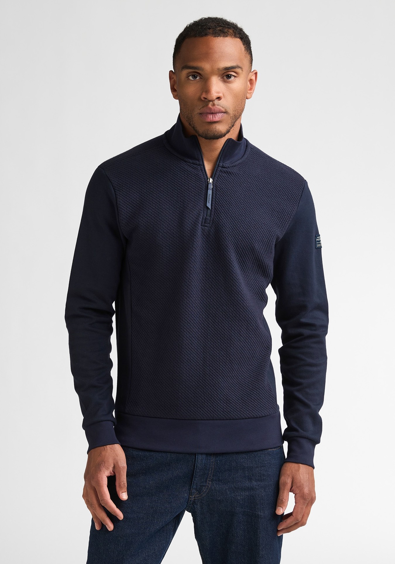 Petrol Sweater M-3060-SWC368 Donker blauw