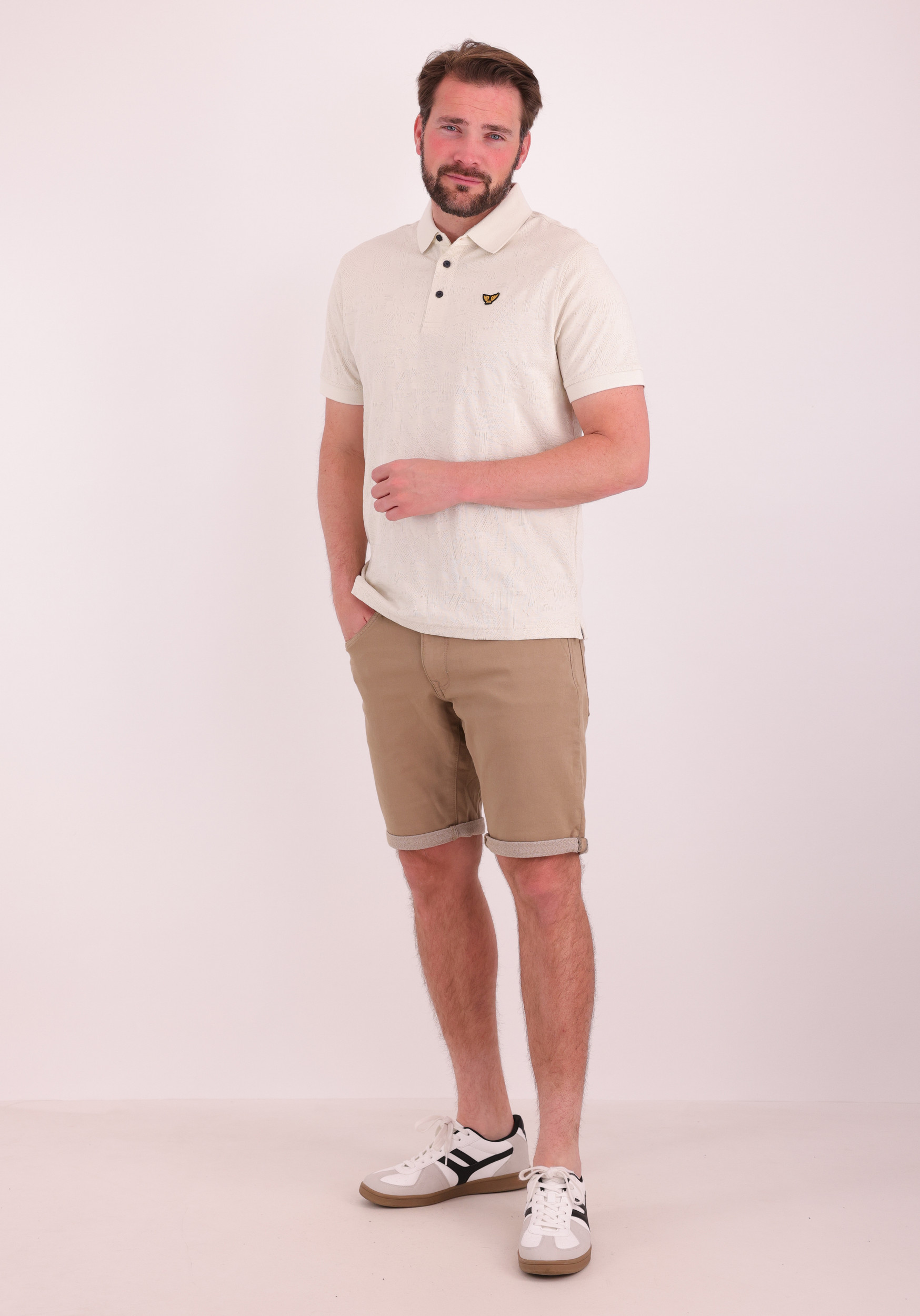 PME Legend Polo Jacquard PPSS2603883 Ecru