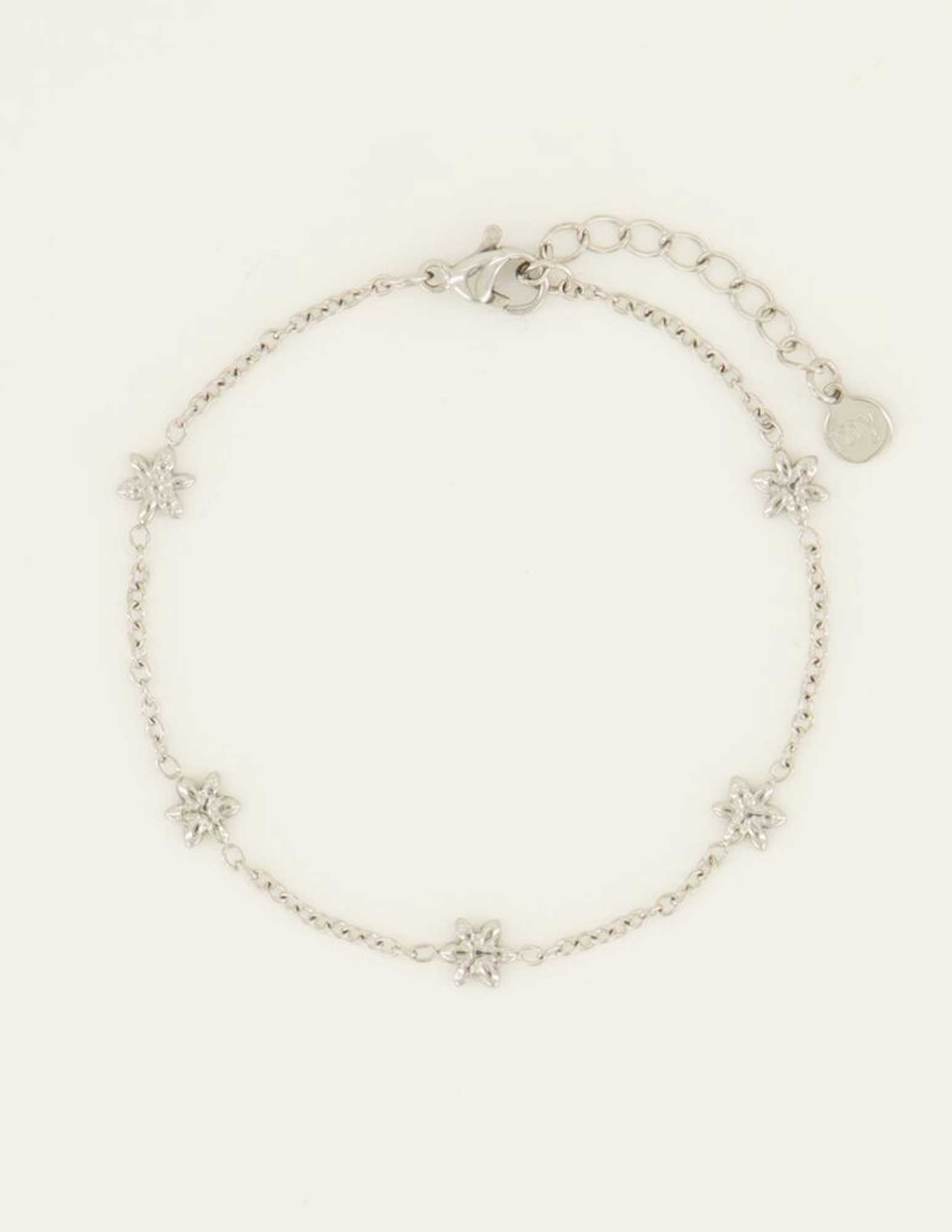 My Jewellery Armband met bloemen MJ07965 Zilver