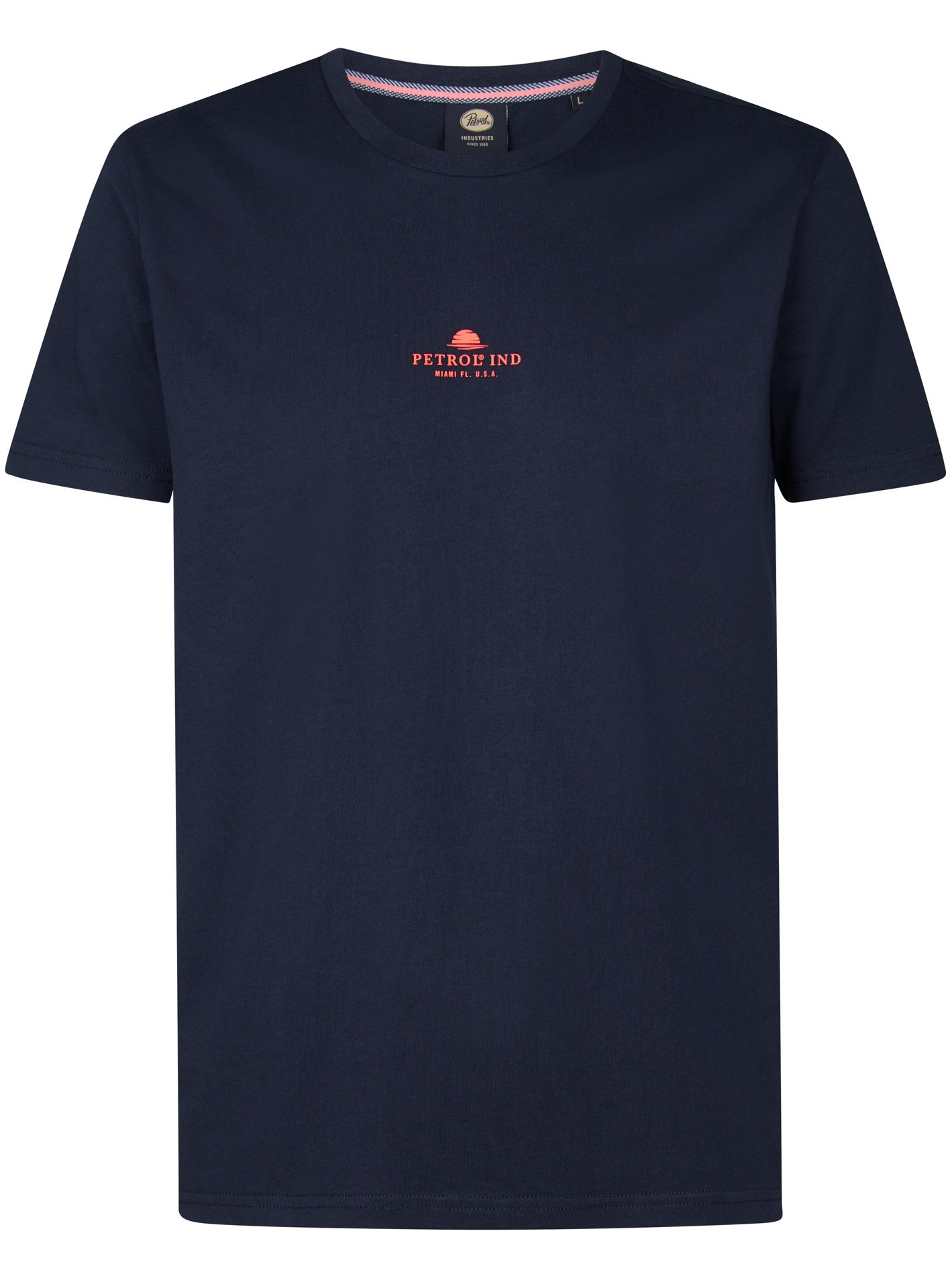 Petrol T-shirt Classic print M-1050-TSR117 Donker blauw