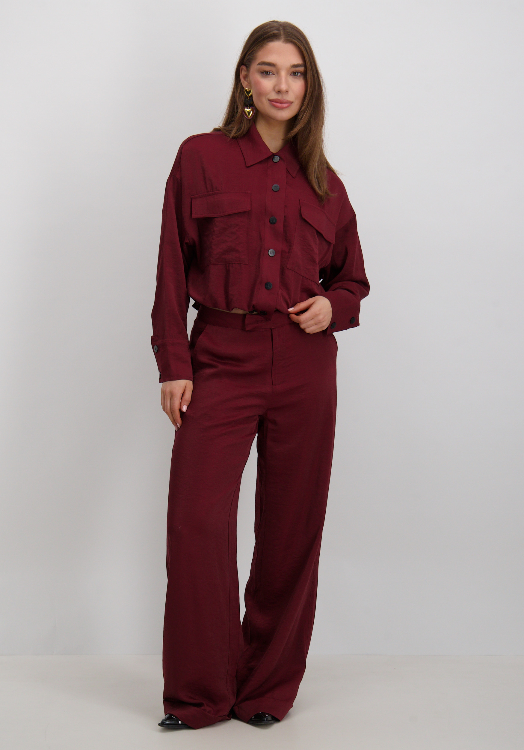 Lofty Manner Broek Svea QK32 Bordeaux