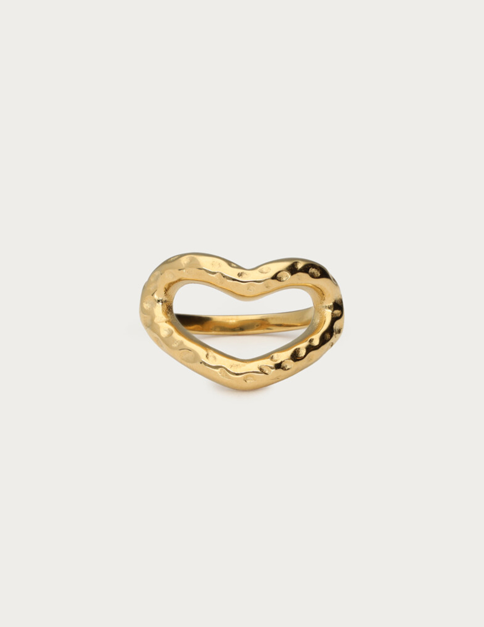 My Jewellery Bold statement ring met open hart MJ12563 Goud