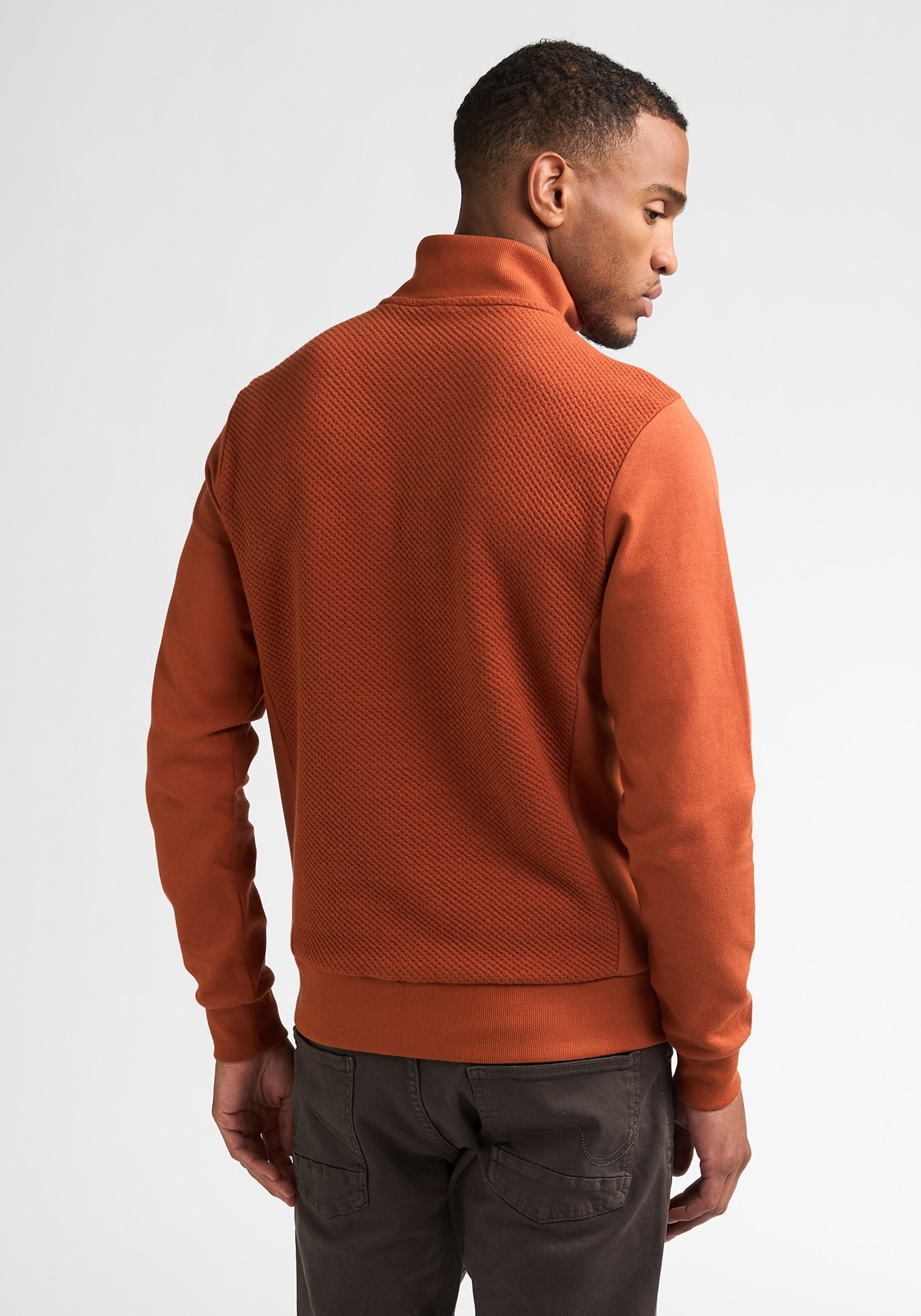 Petrol Sweater M-3060-SWC368 Donker Oranje
