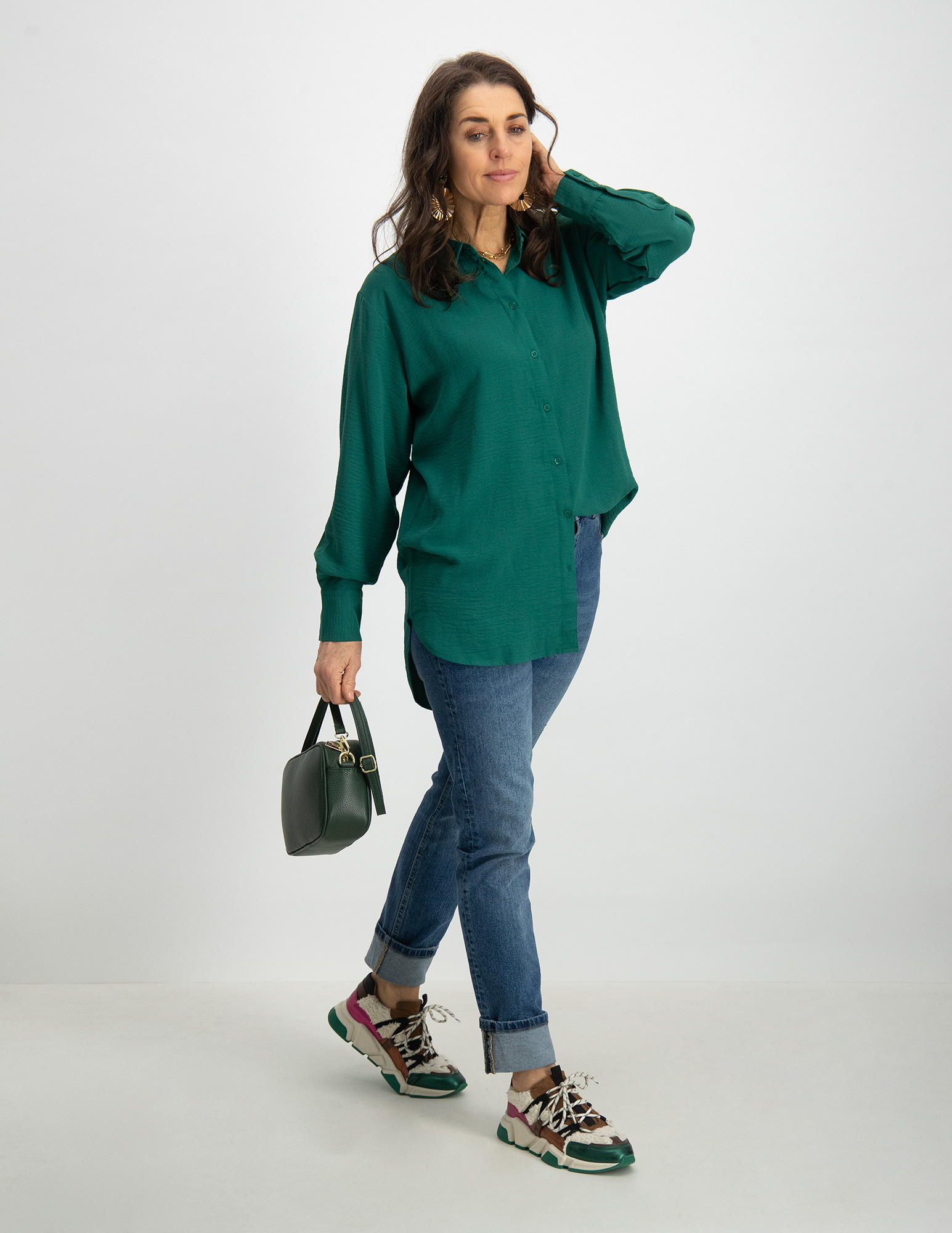 Jacqueline de jonge Blouse Kenta 15268316 Groen