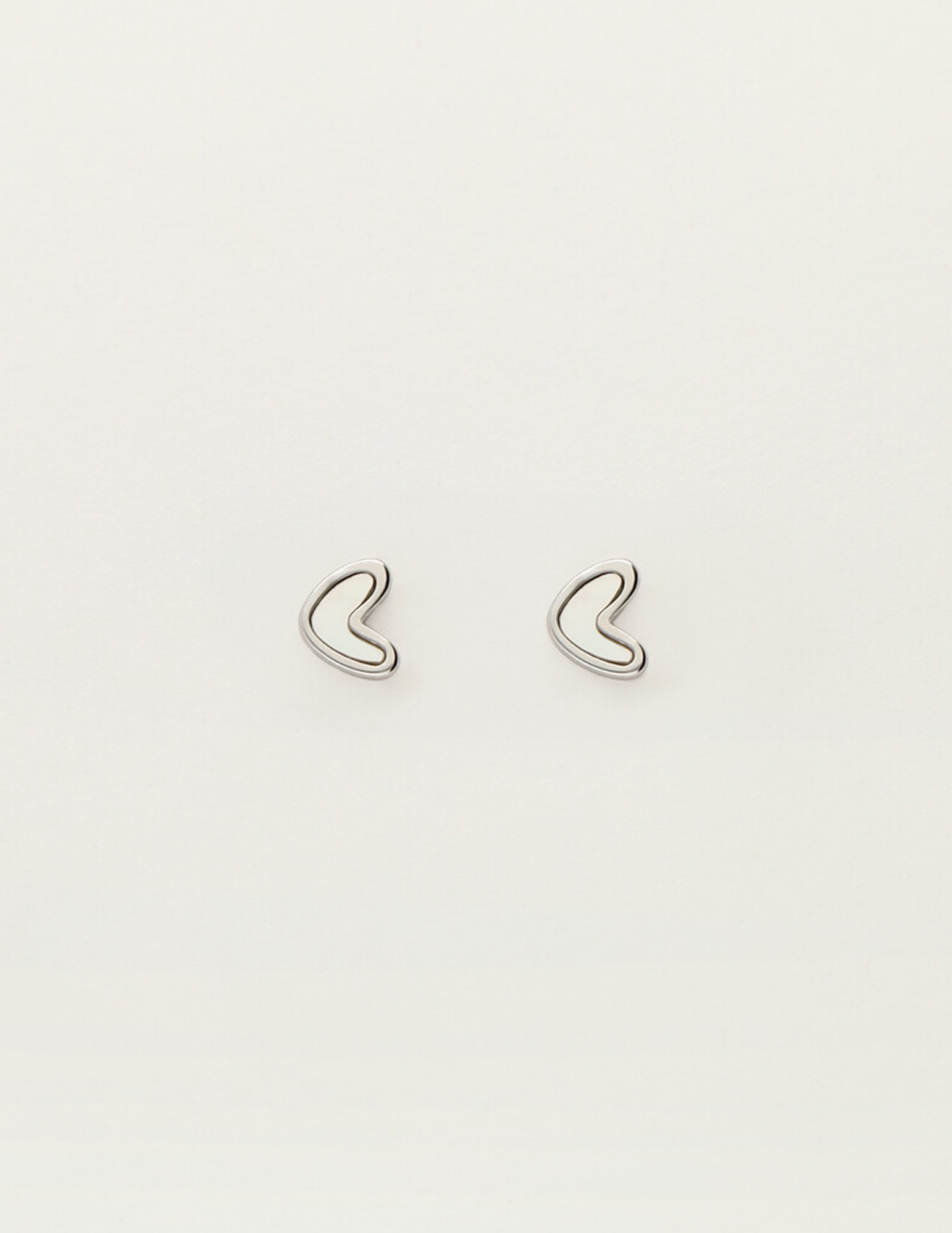 My Jewellery Studs hart met parelmoer MJ12101 Zilver