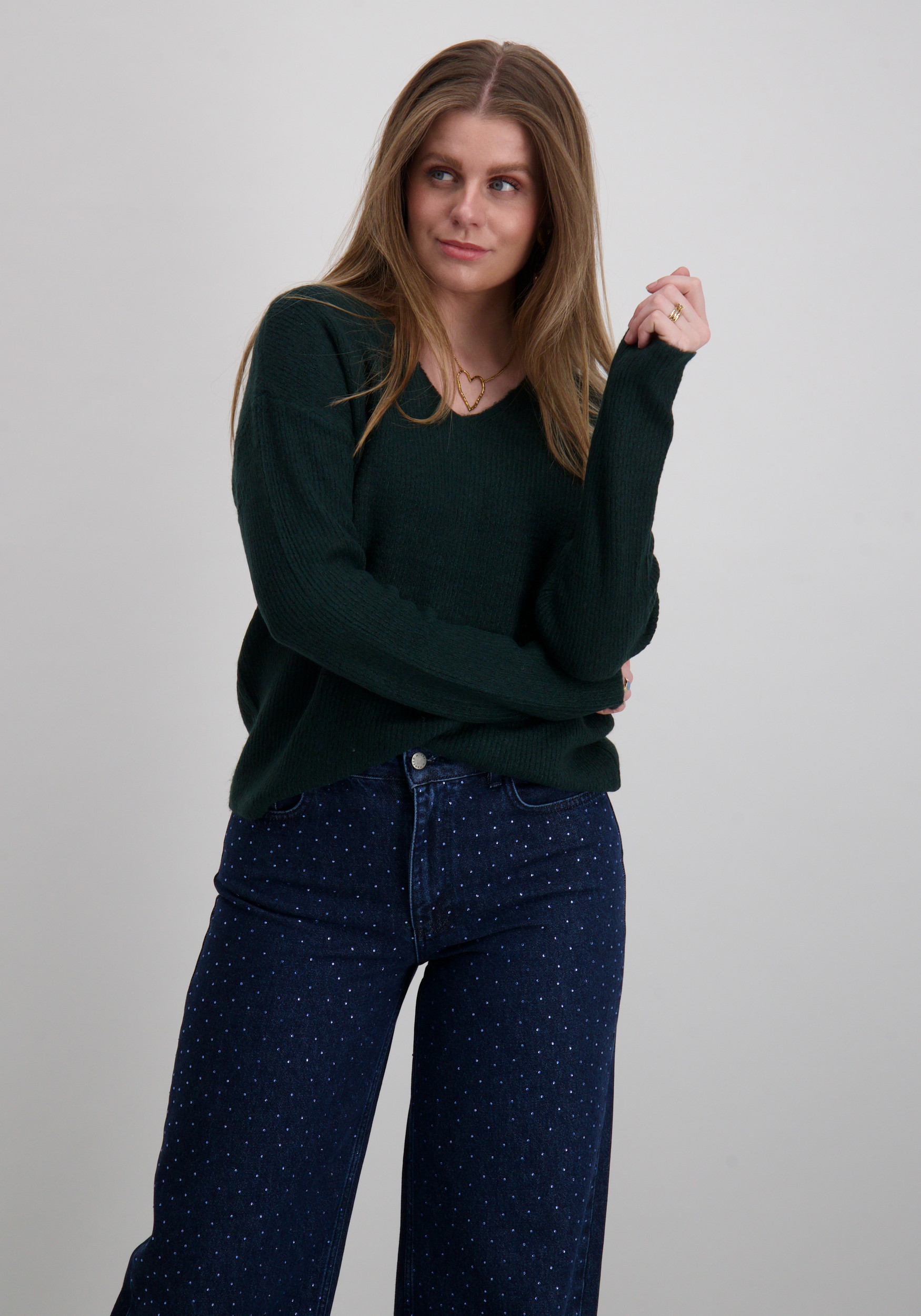 Only Trui Camilla 15204588 Donker groen