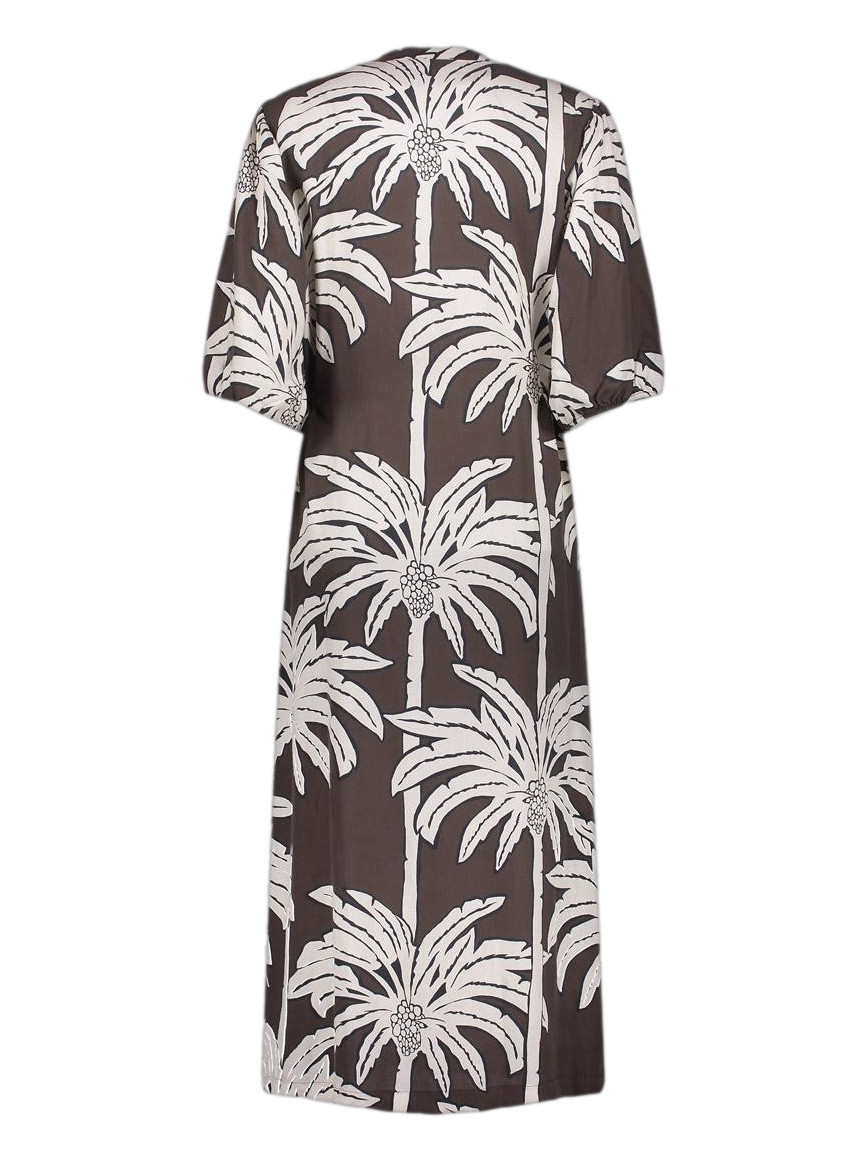 Geisha Jurk met print 67113-20 Donker bruin