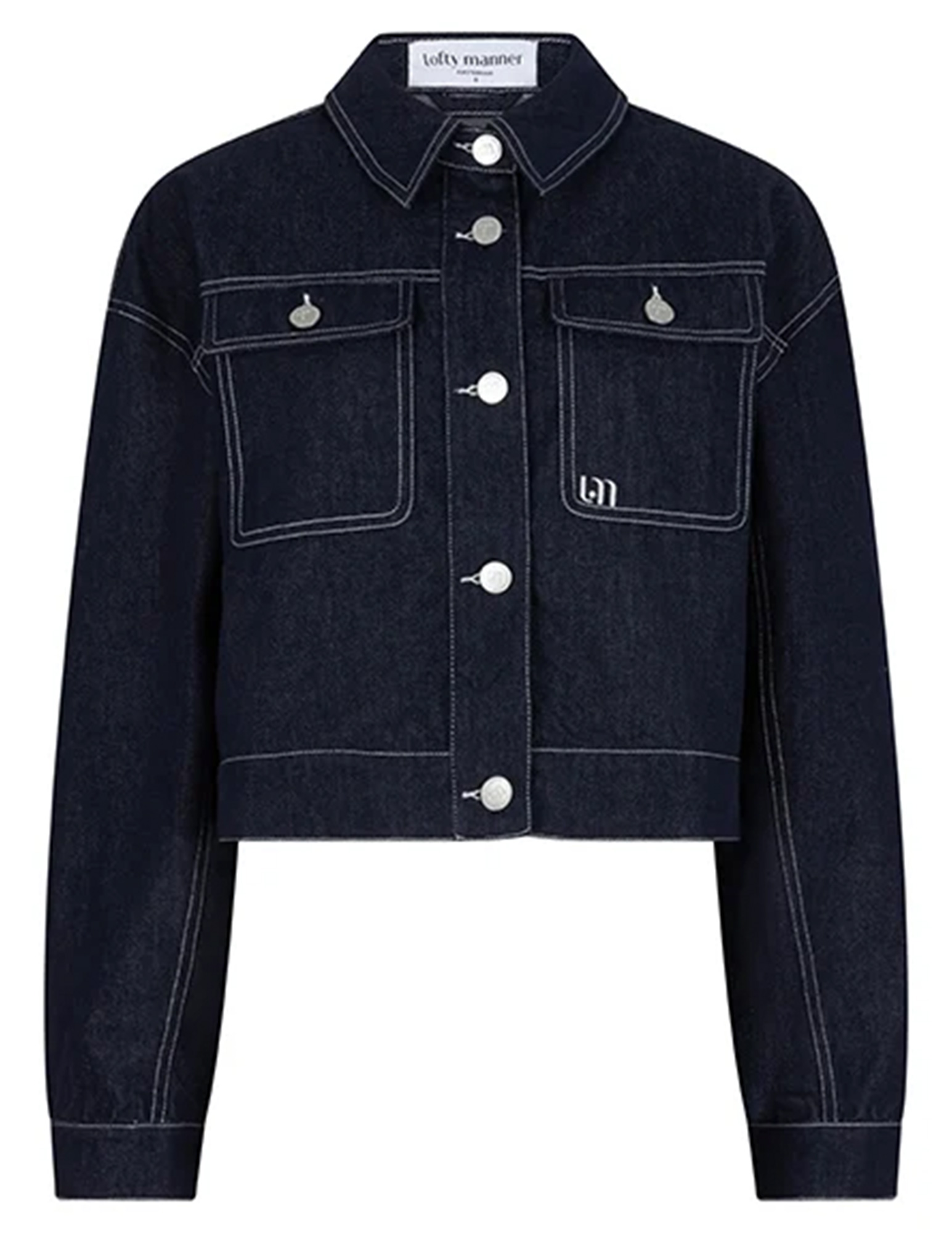 Lofty Manner Denim jacket Ariah QJ302 Jeans blauw