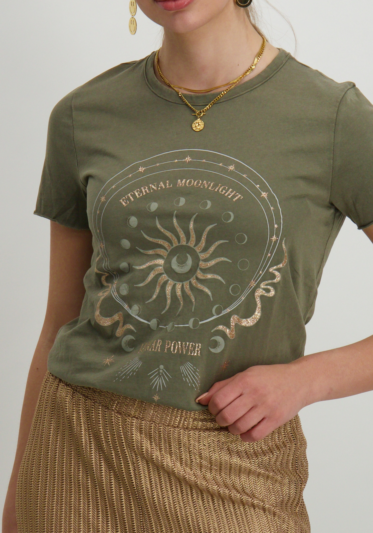 Only T-shirt Lucy 15215721 Leger Groen