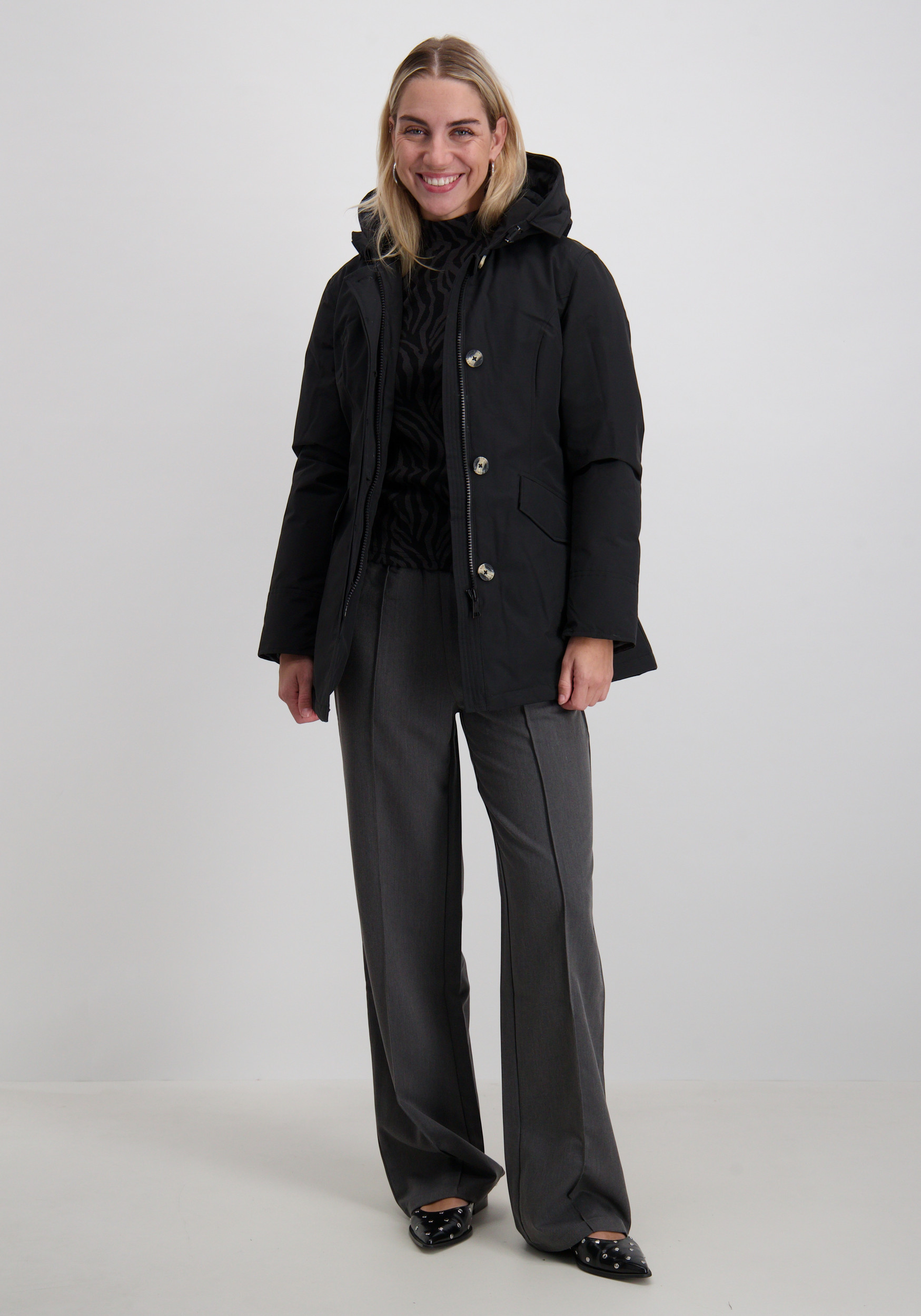 AIRFORCE Winterjas 2 Pocket parka HRW0425 Zwart