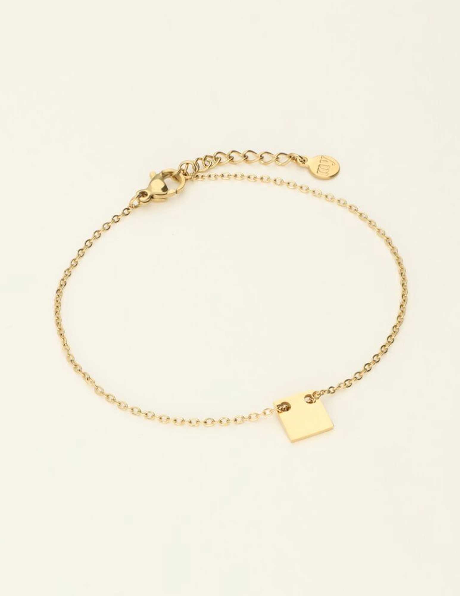 My Jewellery Armband met vierkant MJ07921 Goud