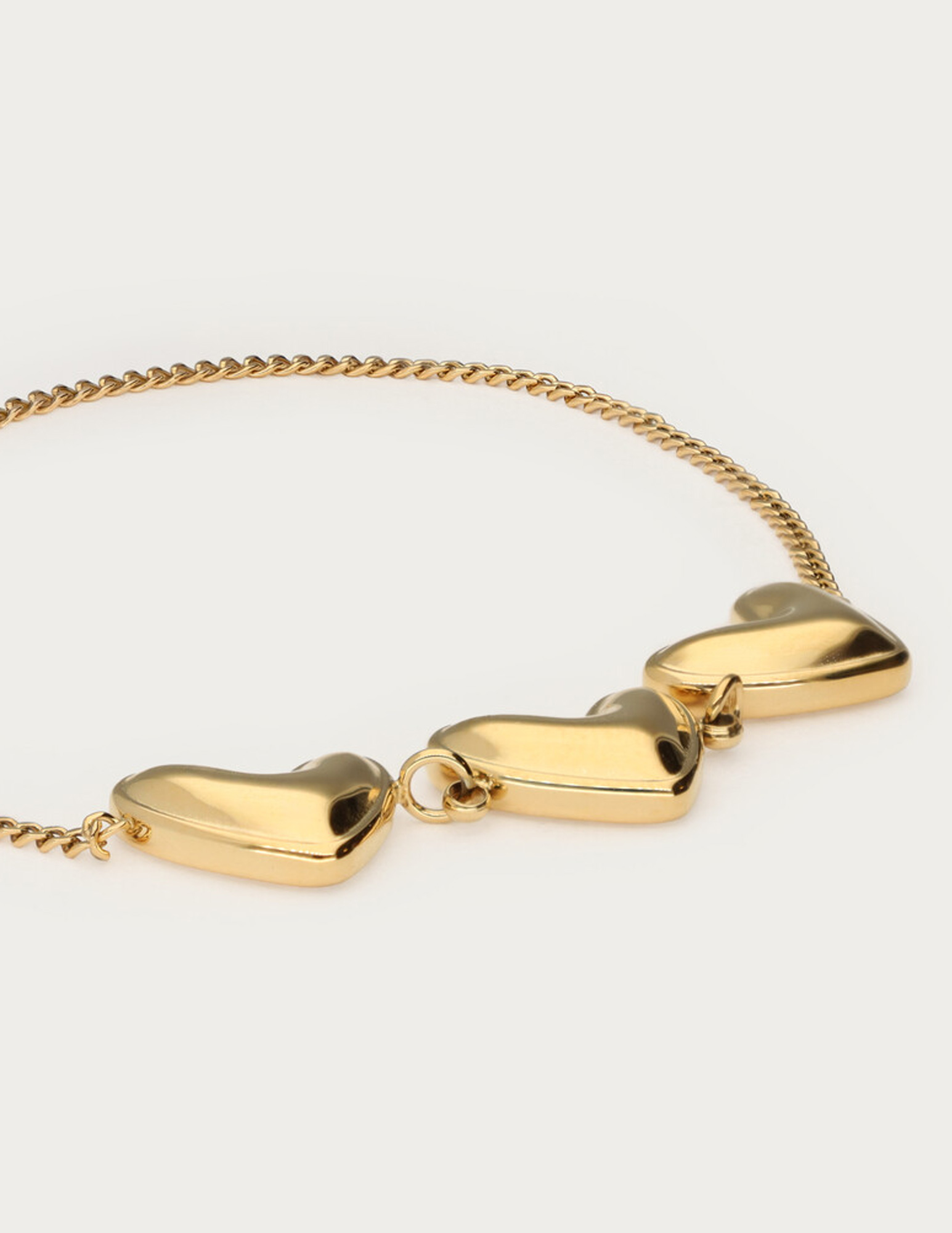 My Jewellery Bold armband met drie hartjes MJ14144 Goud