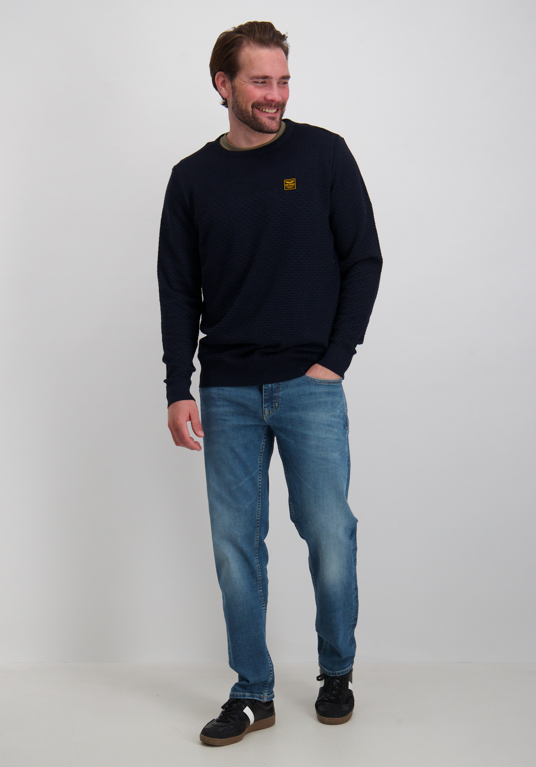 PME Legend Trui PKW2510300 Donker blauw