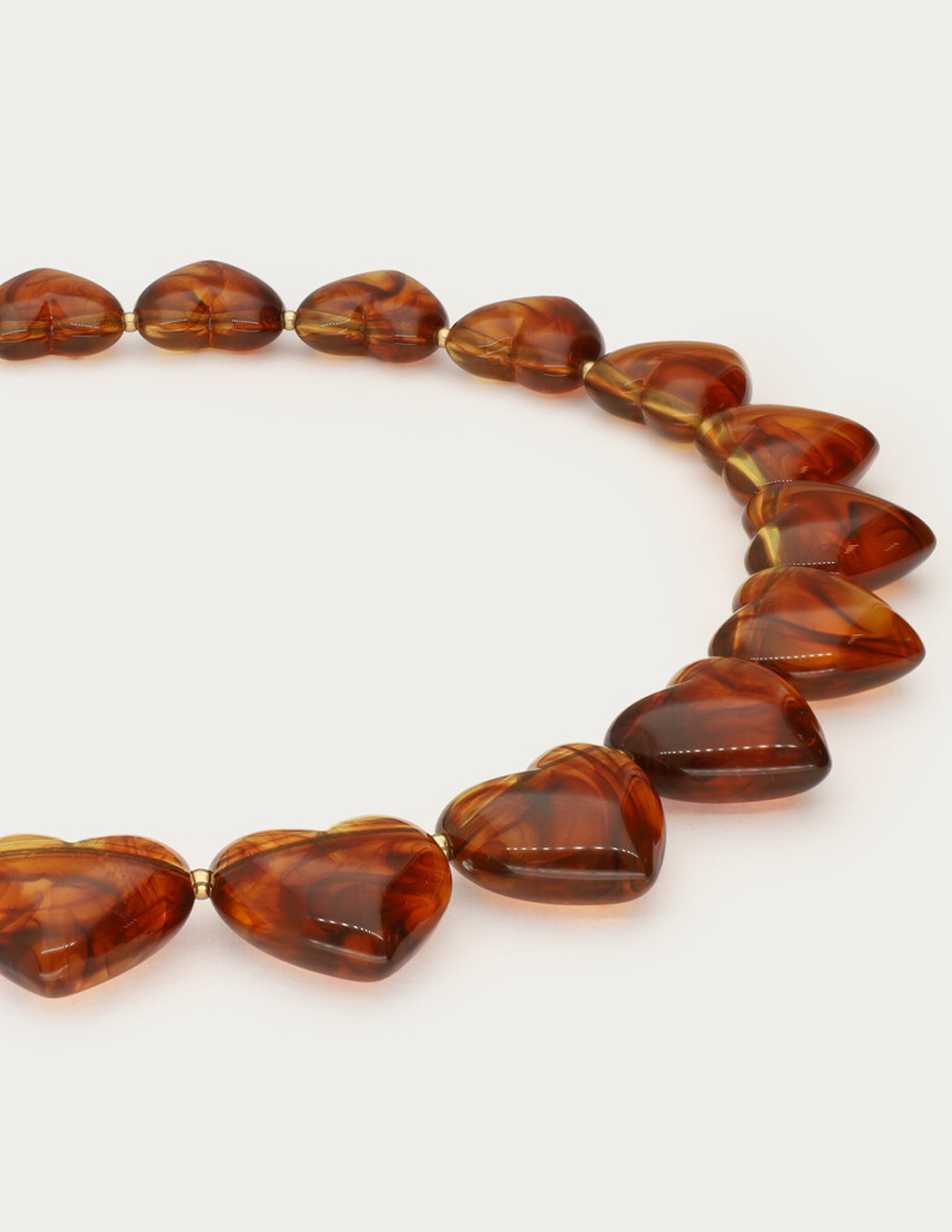 My Jewellery Statement ketting met hartjes MJ14380 Bruin