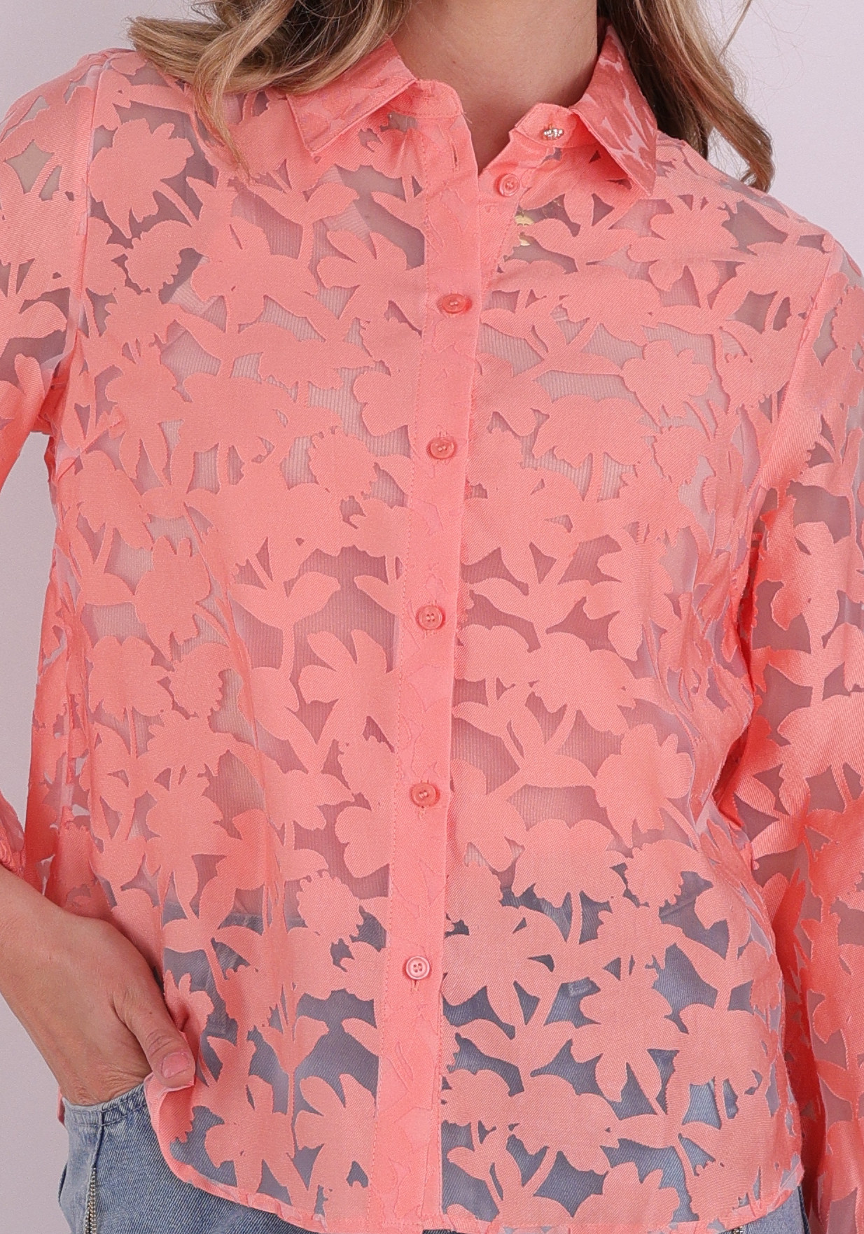 Tramontana Blouse Ausbrenner C29-19-301 Zalm