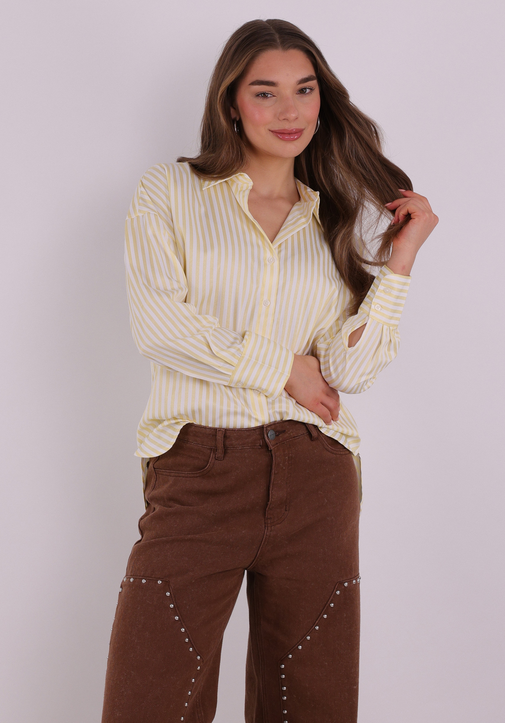 Jacqueline de jonge Blouse Vesper 15338857 Licht geel