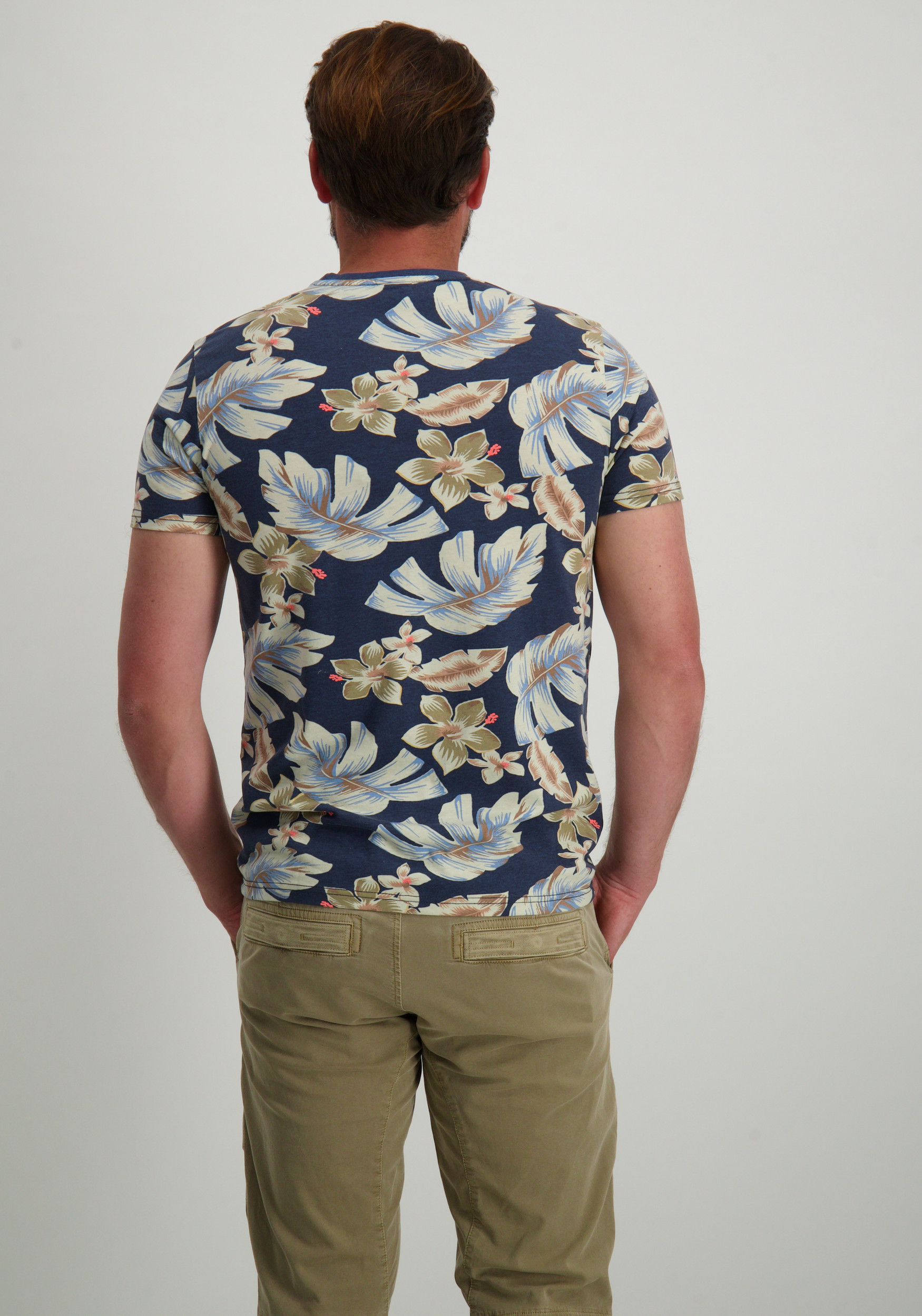 Petrol T-shirt M-1050-TSR655 Donker blauw