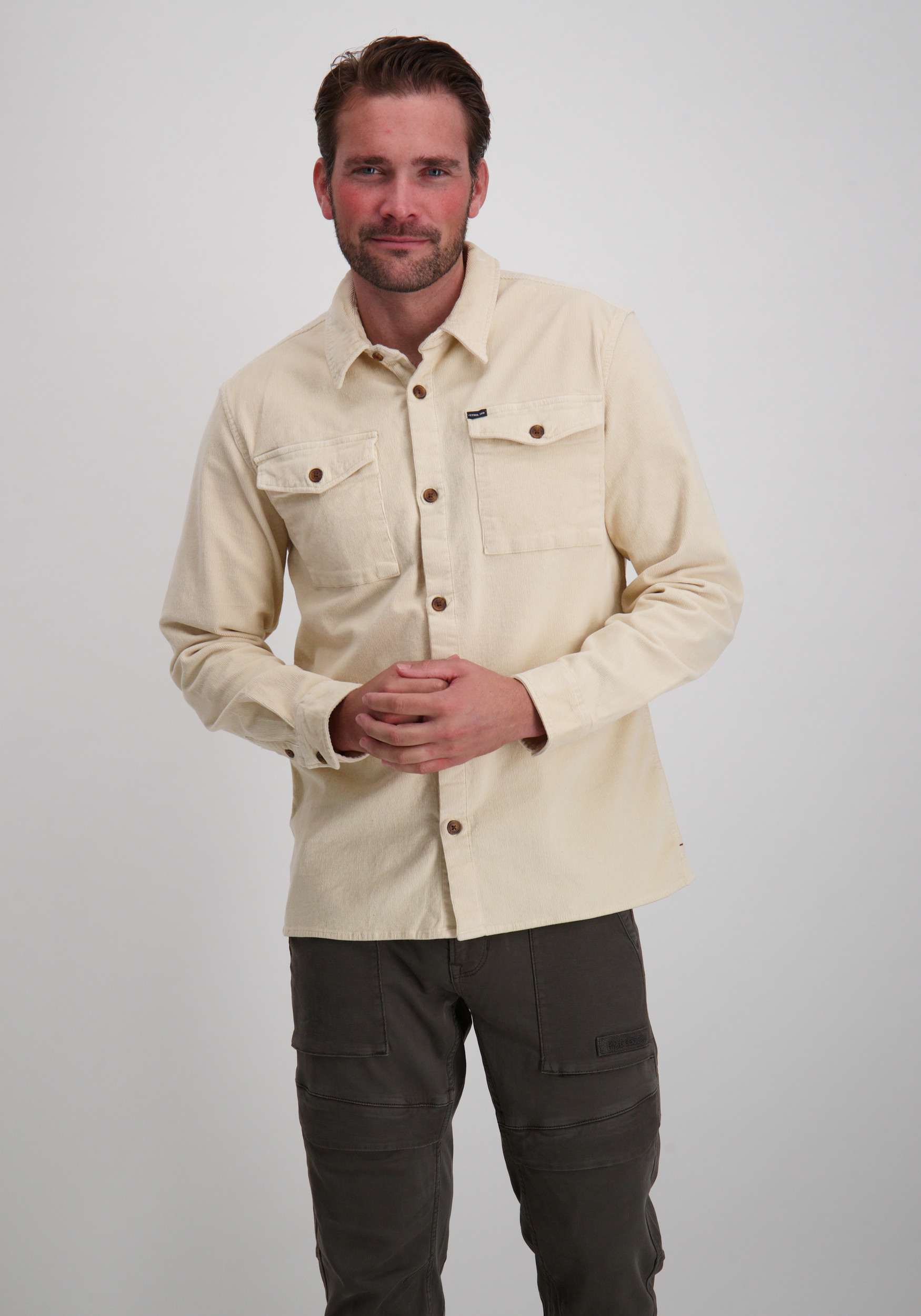 Petrol Overshirt M-3050-SIL427 Ecru