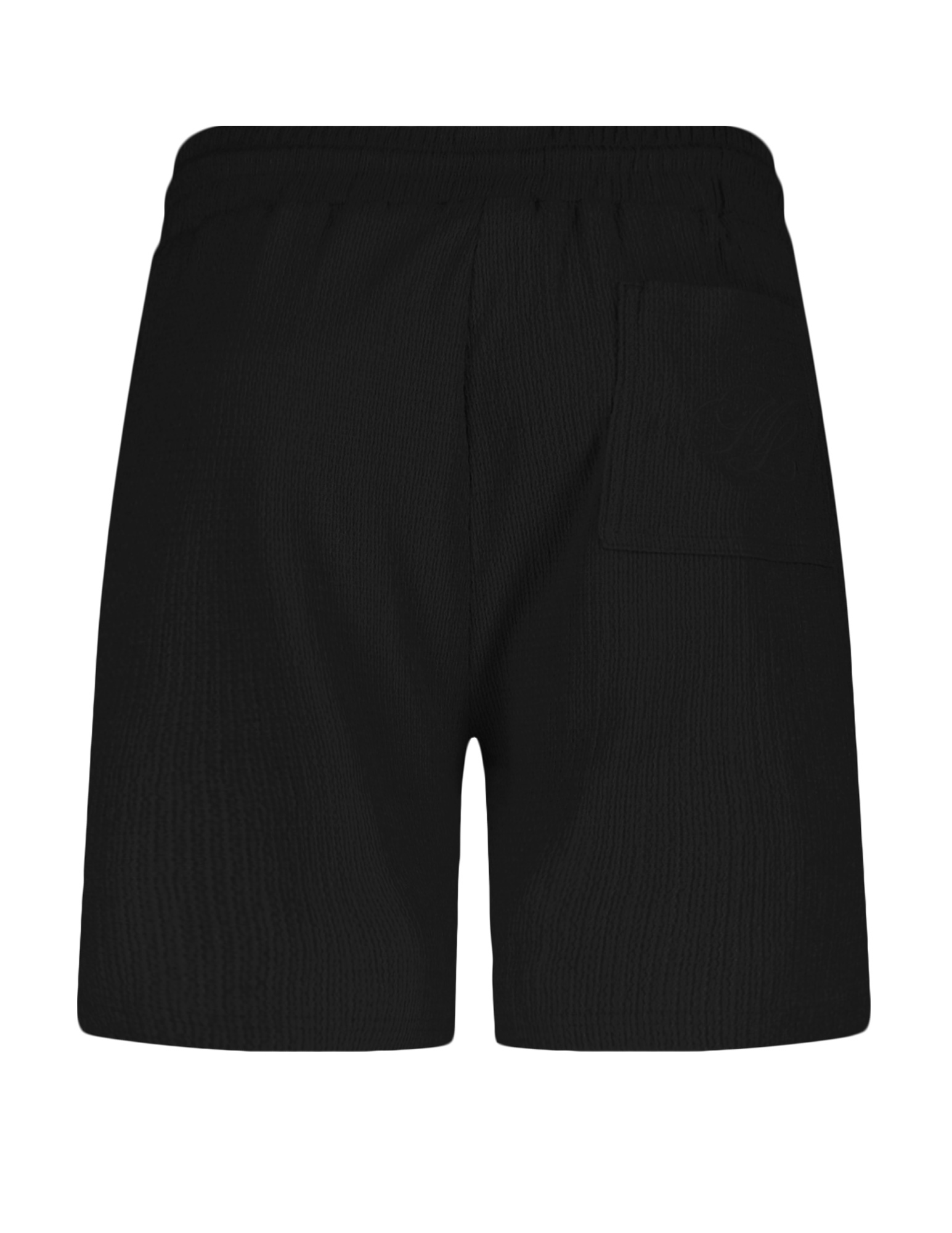 Malelions Short Emblem Seersucker MMC30026061 Zwart