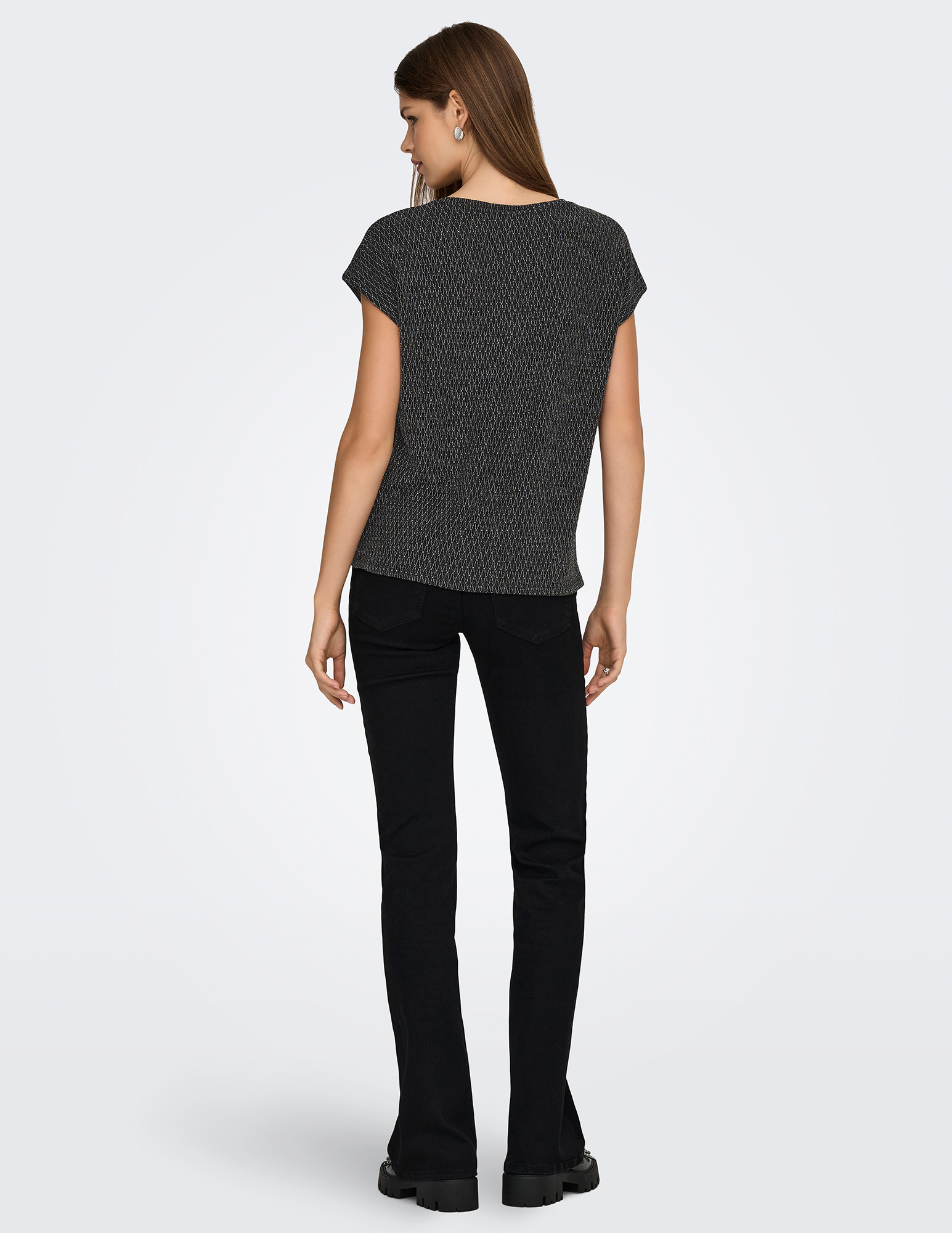 Only T-shirt Carol 15360960 Zwart