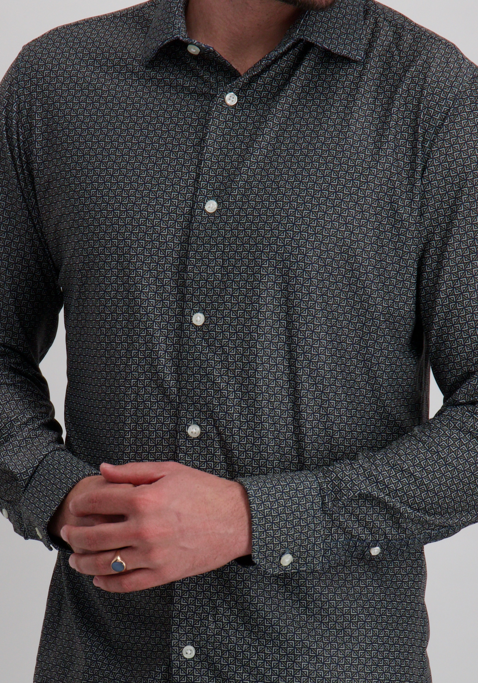 Jack & jones Overhemd Blaactive 12282199 Marine