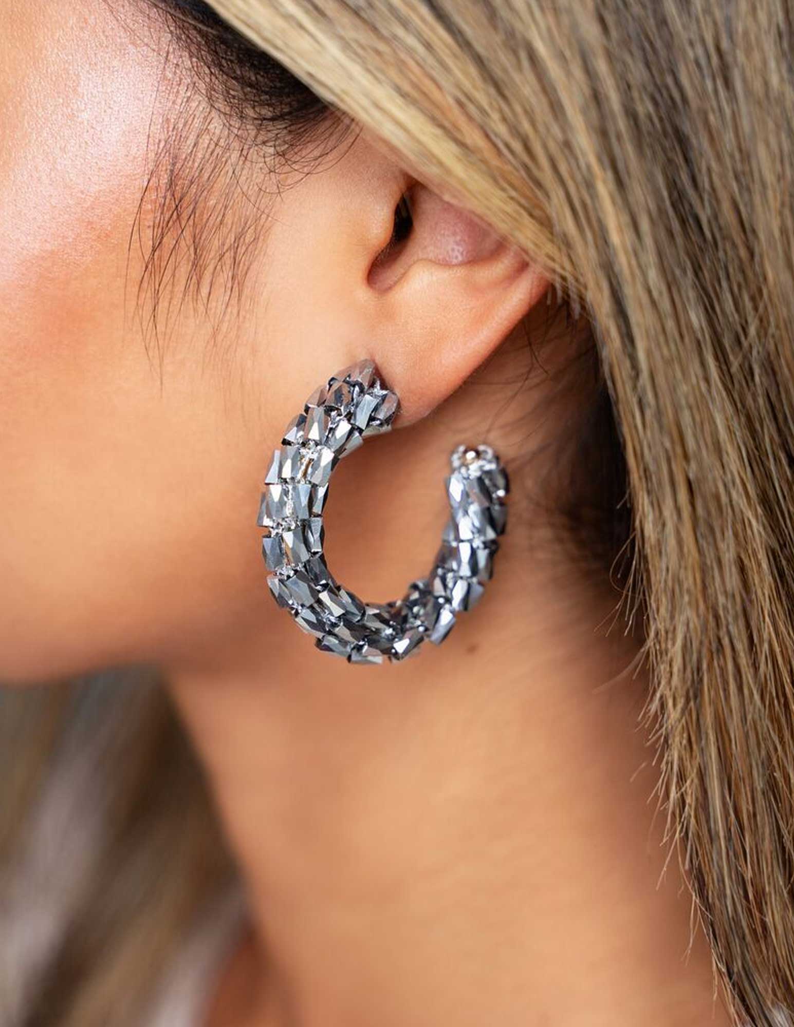 My Jewellery Statement oorringen met zilveren kralen MJ08779 Zilver