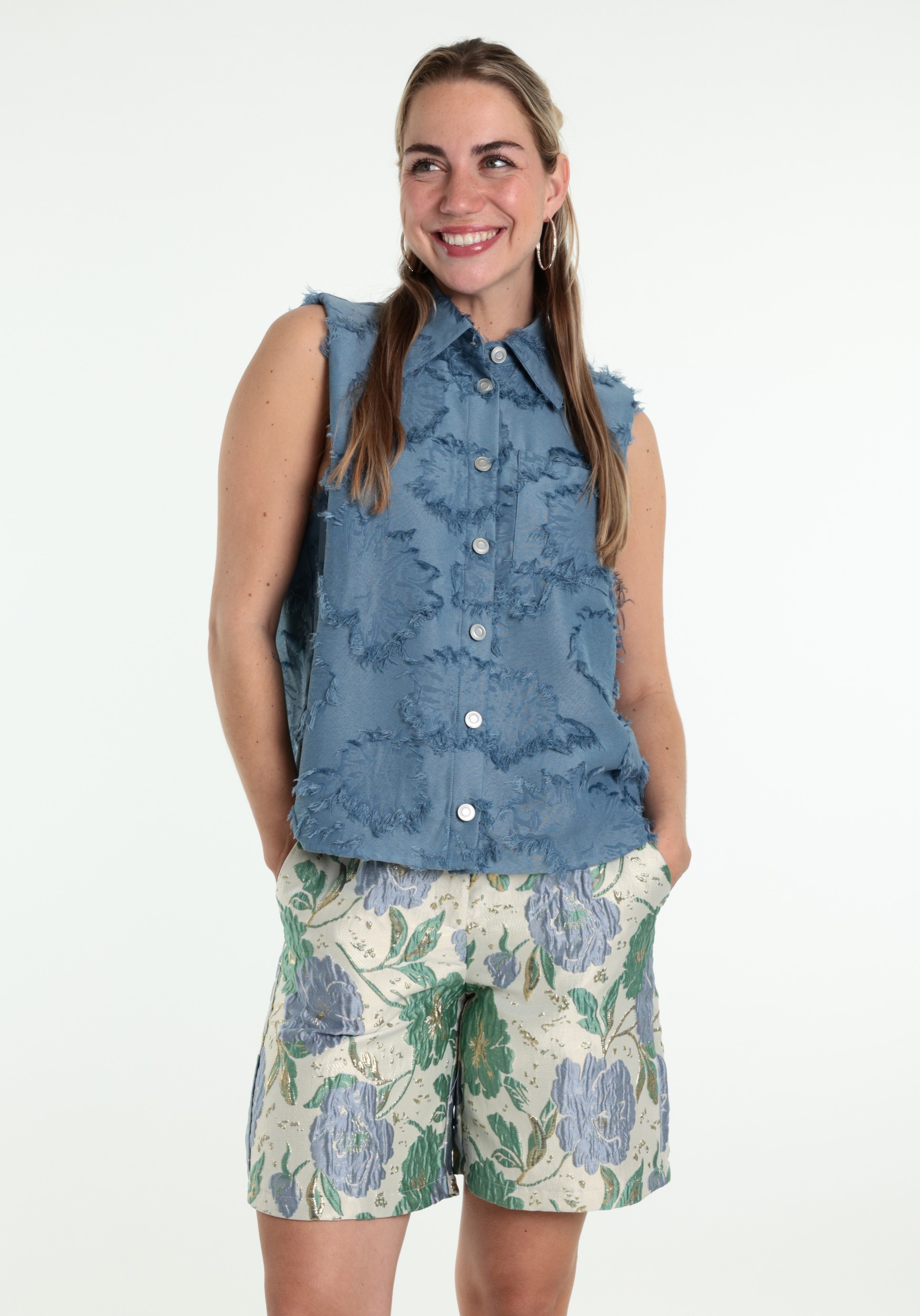 Studio Amaya Top Storm Blauw