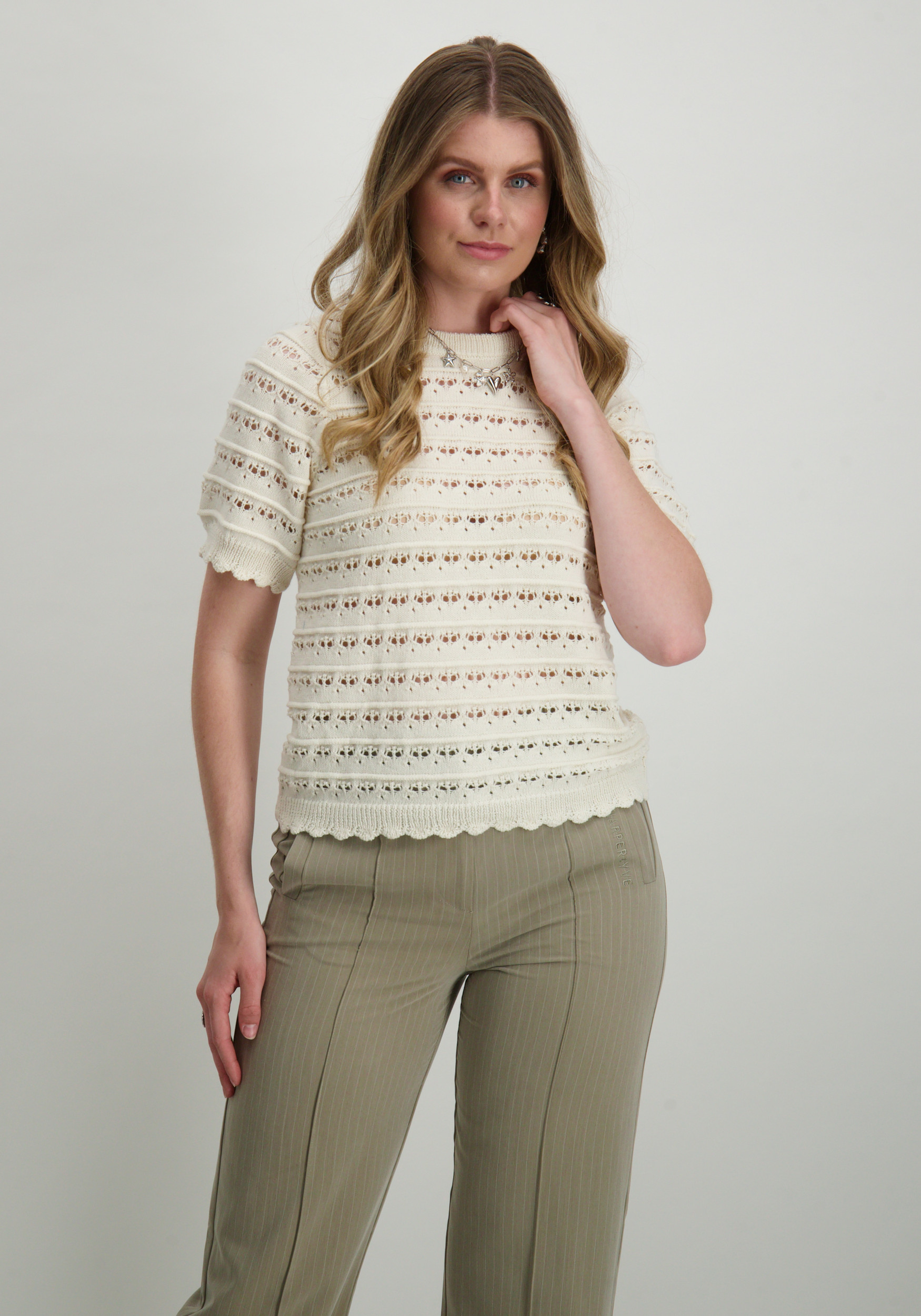 Vila Tôp Lise 14103867 Wolwit-ecru