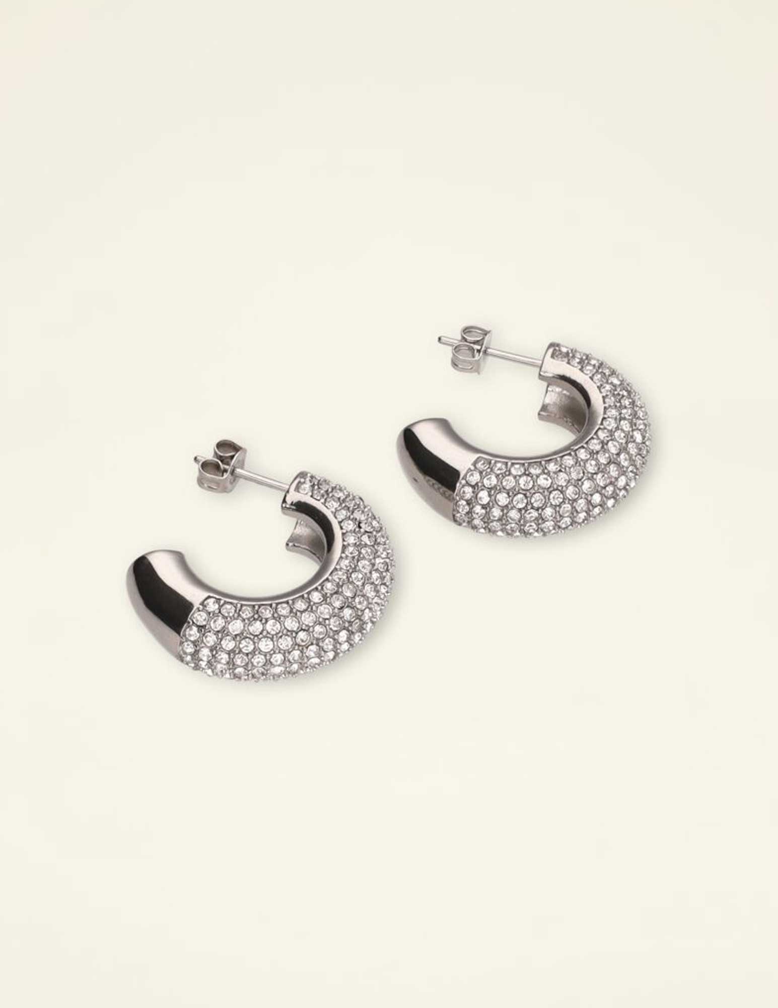 My Jewellery Oorbellen met strass MJ08467 Zilver