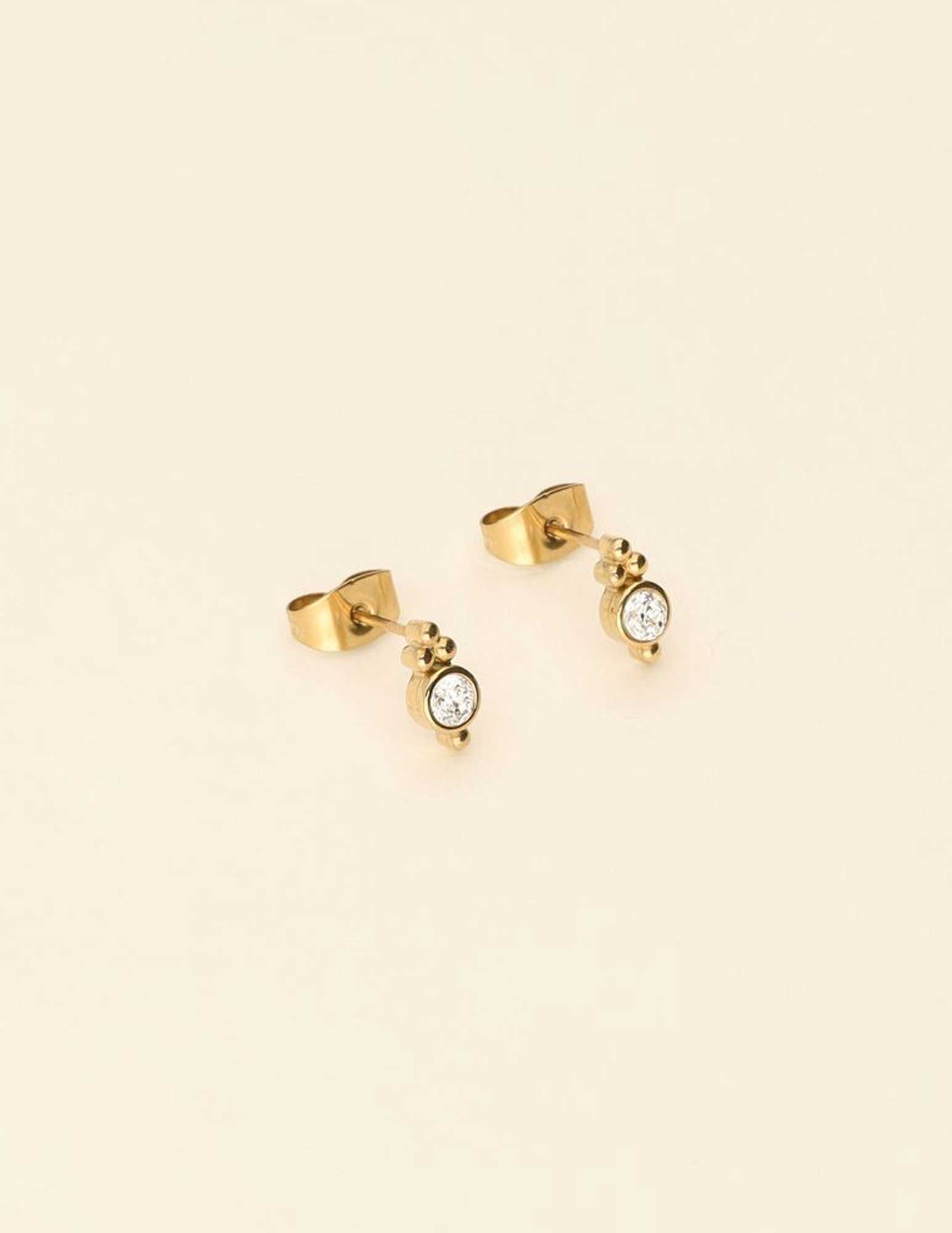 My Jewellery Studs met strass MJ08521 Goud