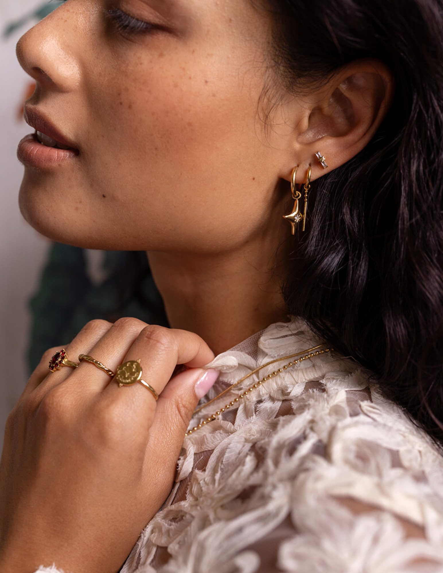 My Jewellery Mystic oorringen met Poolster MJ14201 Goud