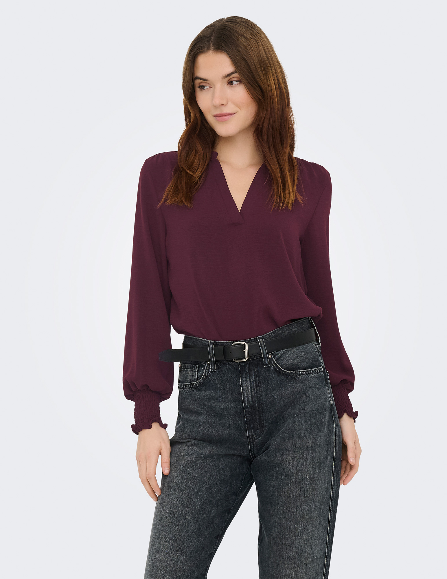 ONLY Blouse Mette 15284309 Donker Paars