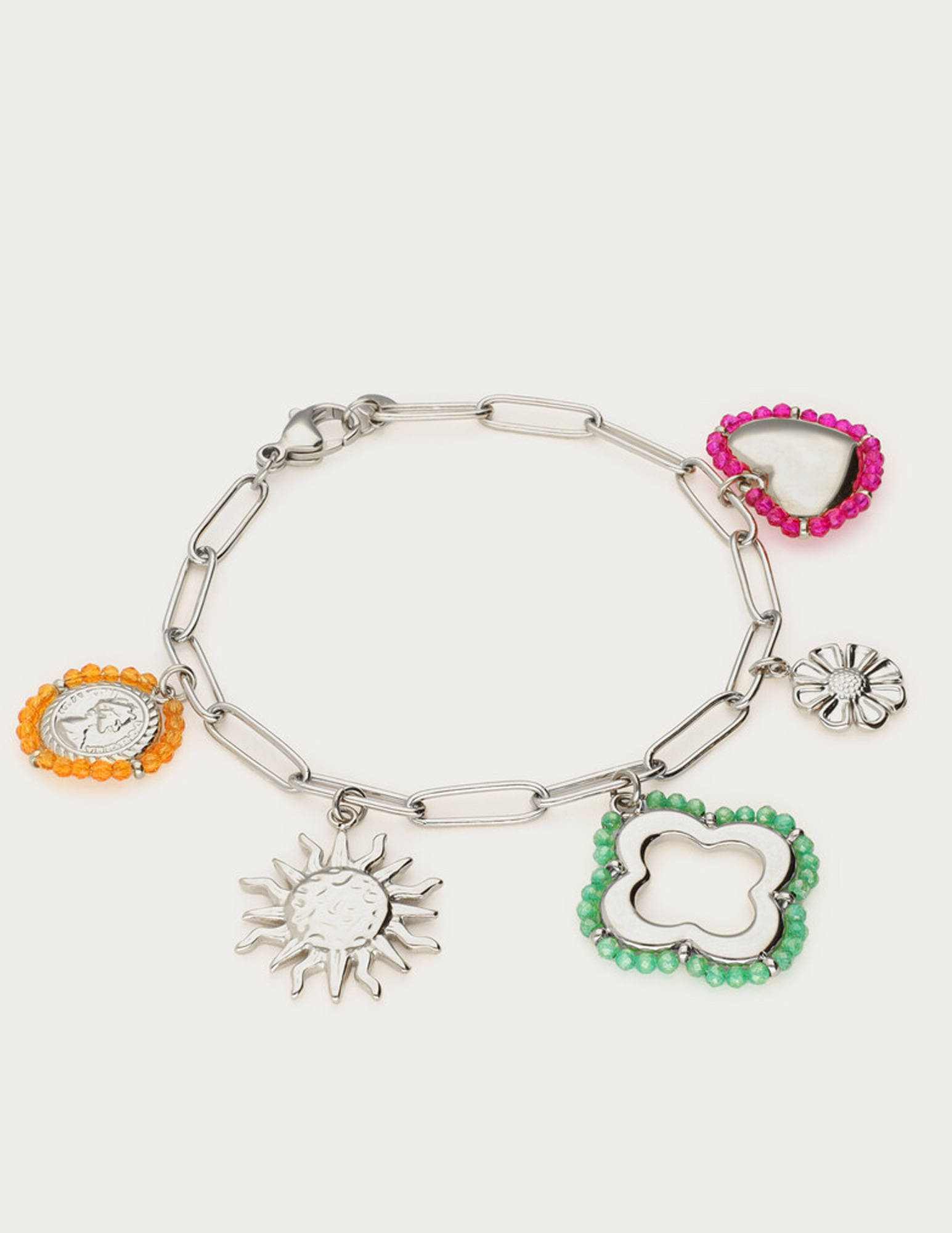 My Jewellery Sunrocks bedelarmband met kralen MJ12618 Zilver