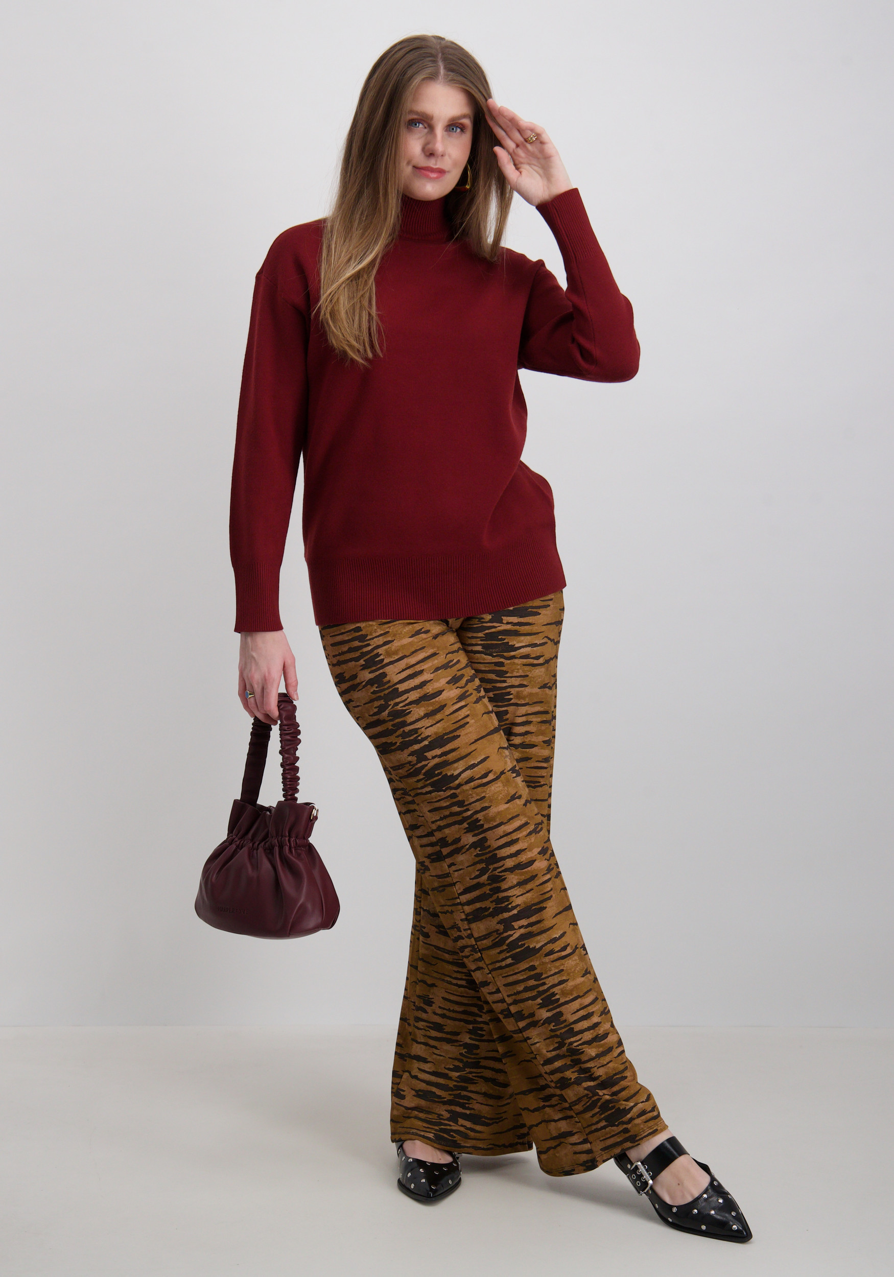 Vero moda Trui Gold art 10332413 Steenrood