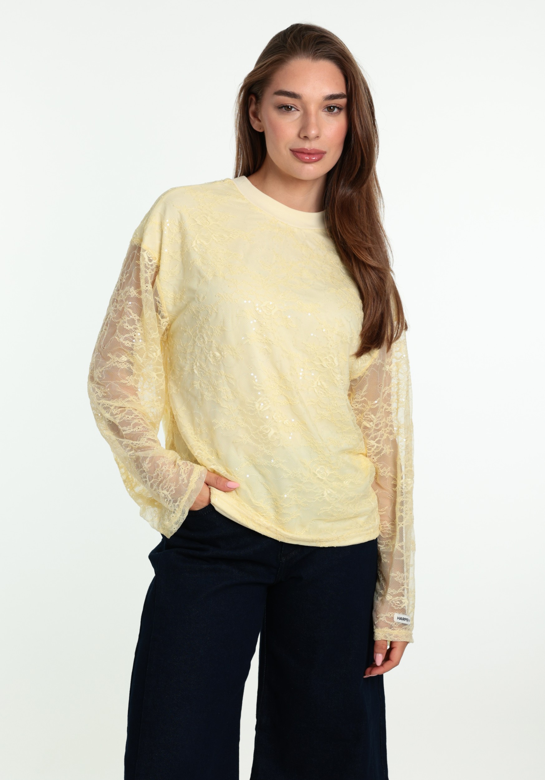 Harper & Yve T-shirt Elana AW6P615 Licht geel