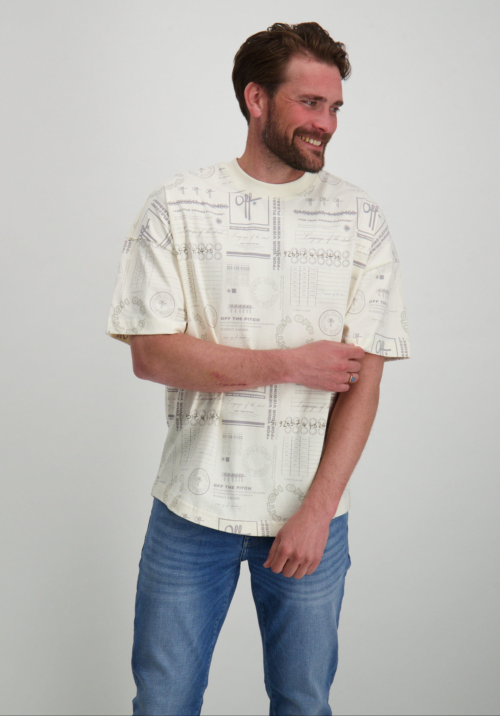 Off The Pitch T-shirt Chip OTP241009 Wolwit-ecru