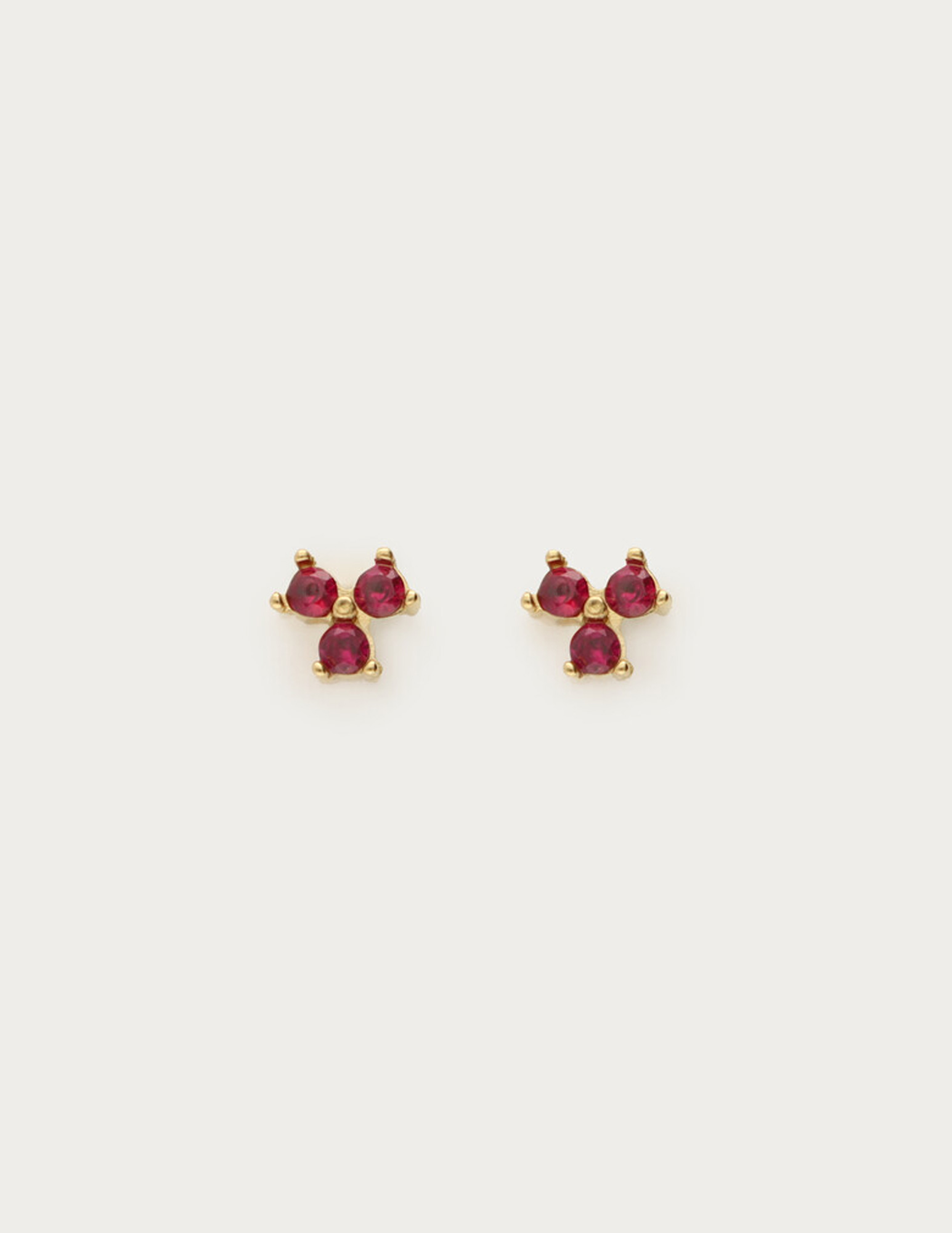 My Jewellery Studs met roze triple strass MJ14844 Goud