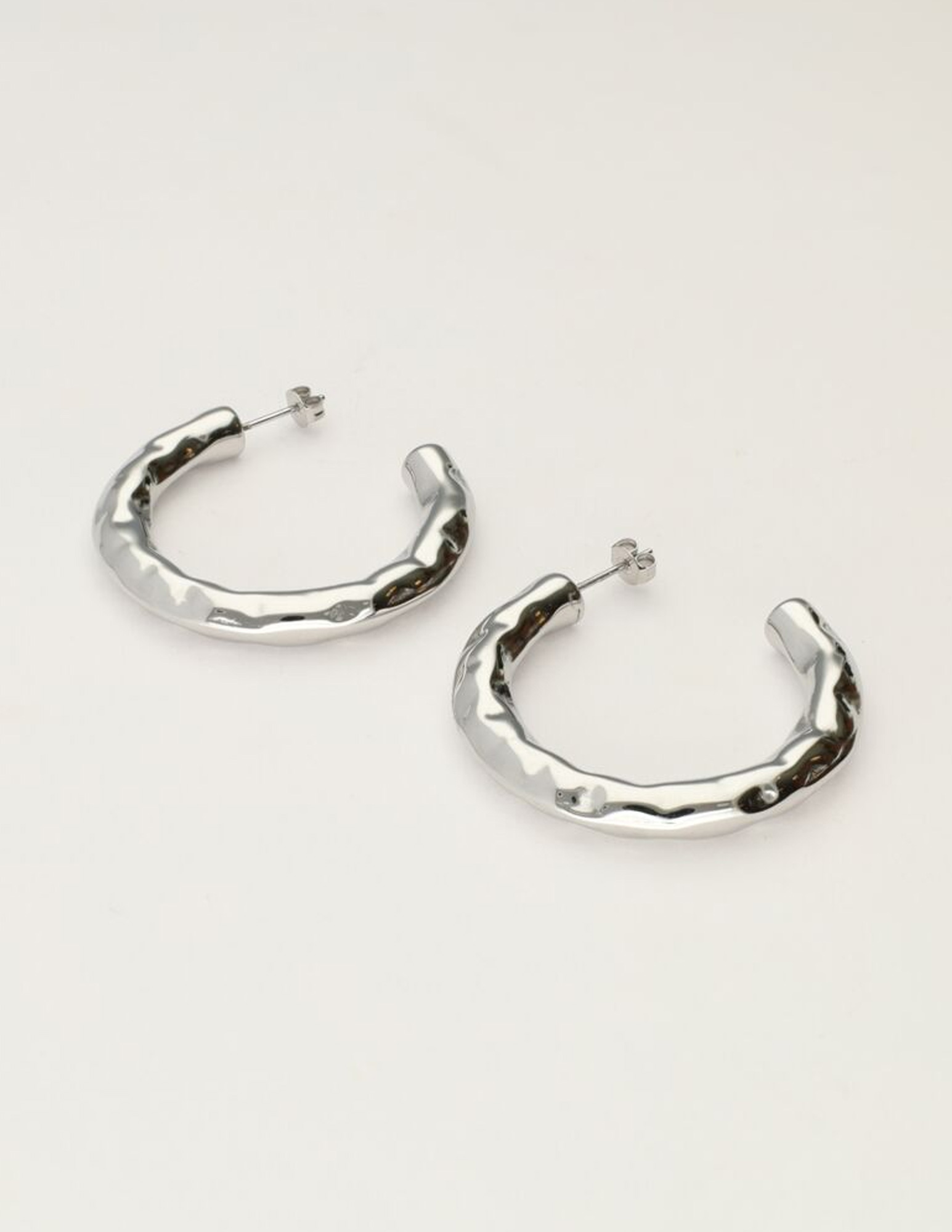 My Jewellery Gehamerde oorringen MJ11398 Zilver