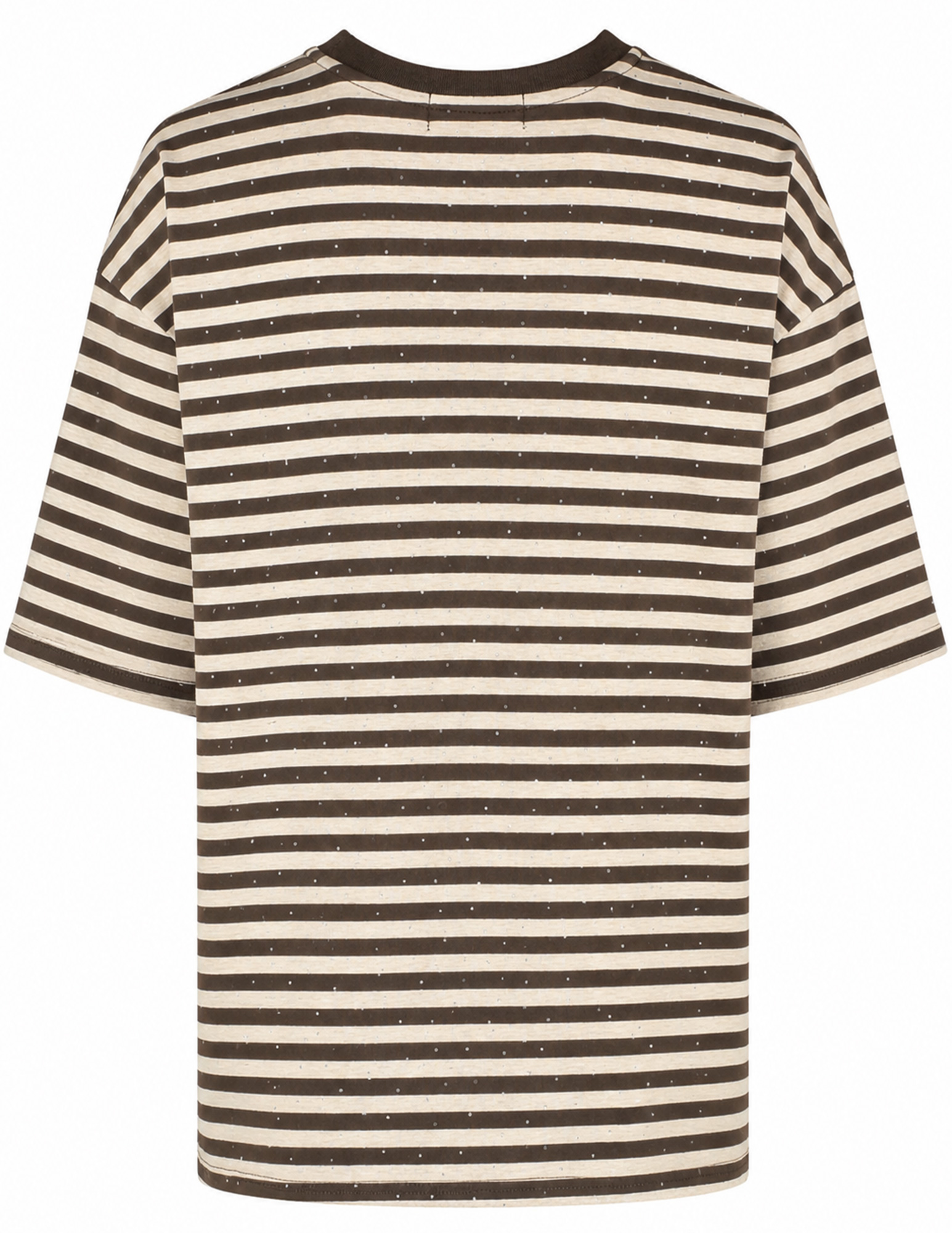 BELIEVE T-shirt Gestreept B-9182-TOP Bruin