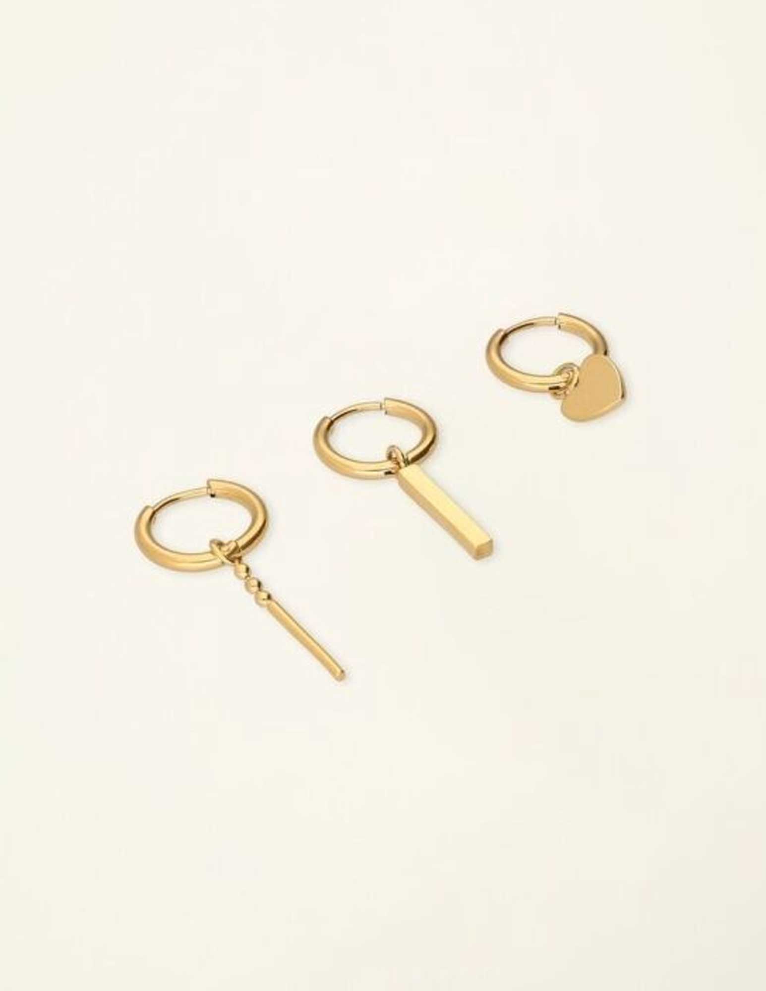 My Jewellery Oorbellen set met hartje MJ08584 Goud
