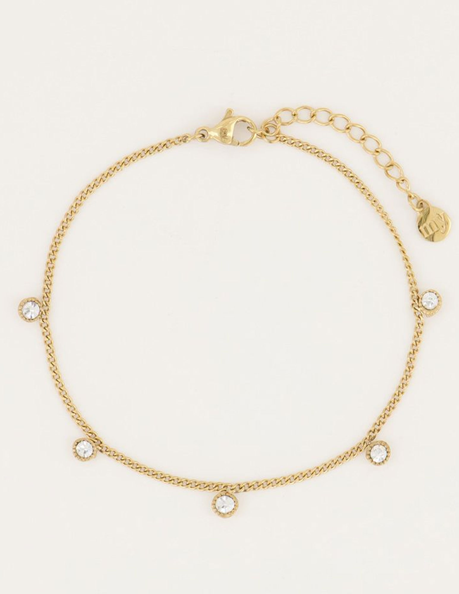 My Jewellery Armband met strass steentjes MJ04797 Goud