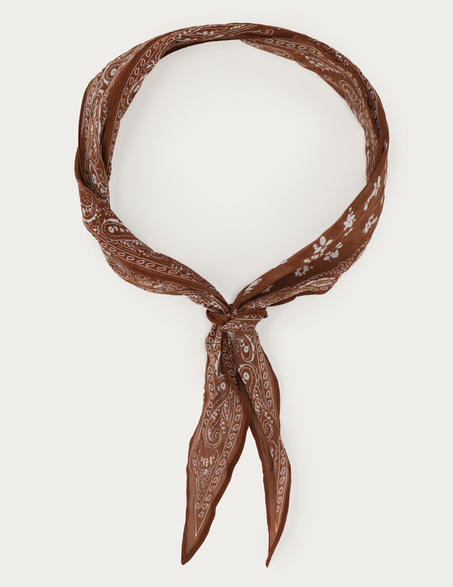 My Jewellery Bruine sjaal met bandana print MJ14510 Bruin