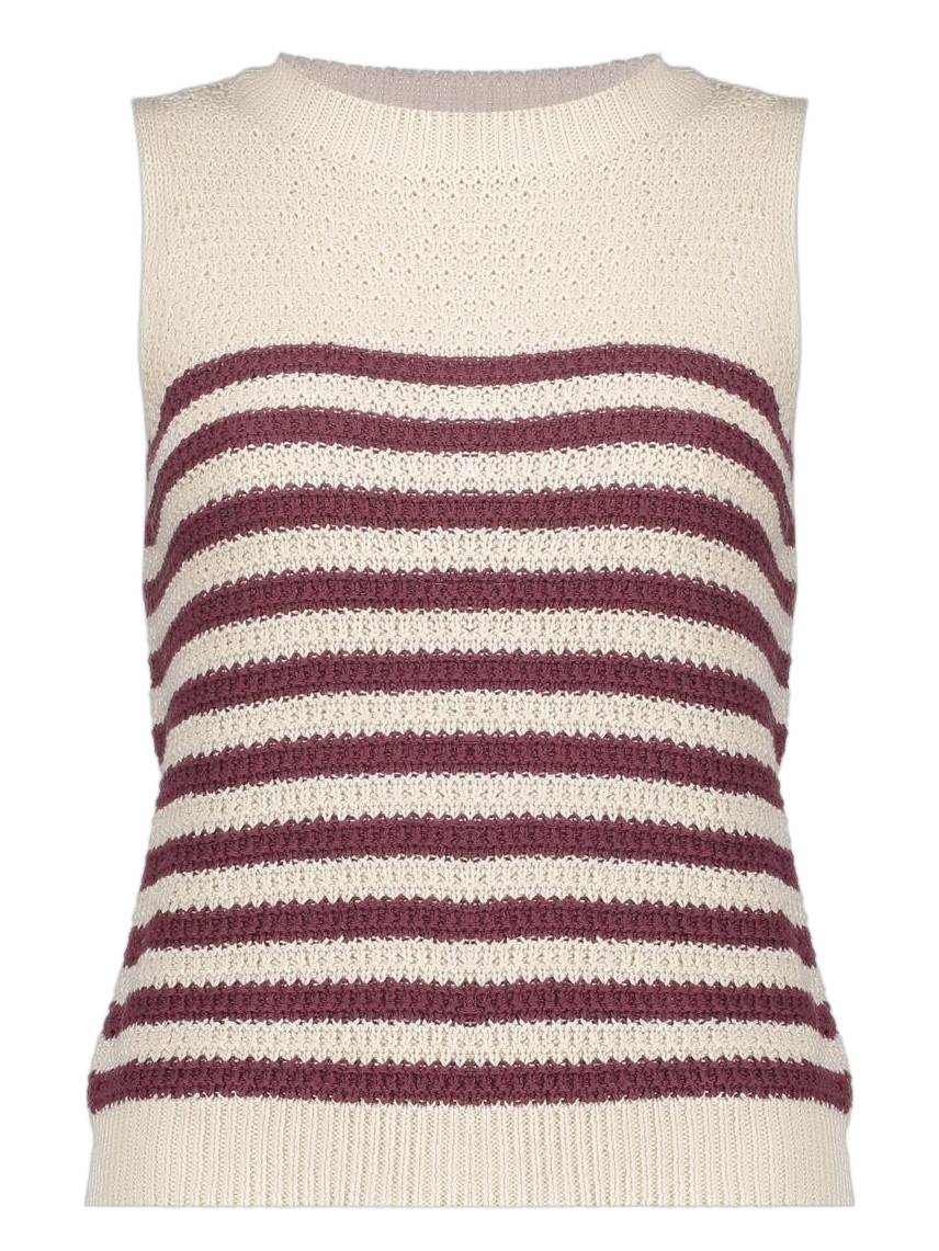 Geisha Top Gestreept 64093-70 Wolwit-ecru