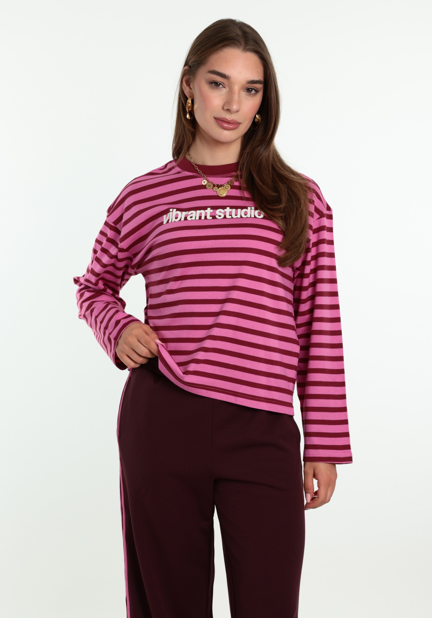 ONLY T-shirt Freja 15378328 Roze