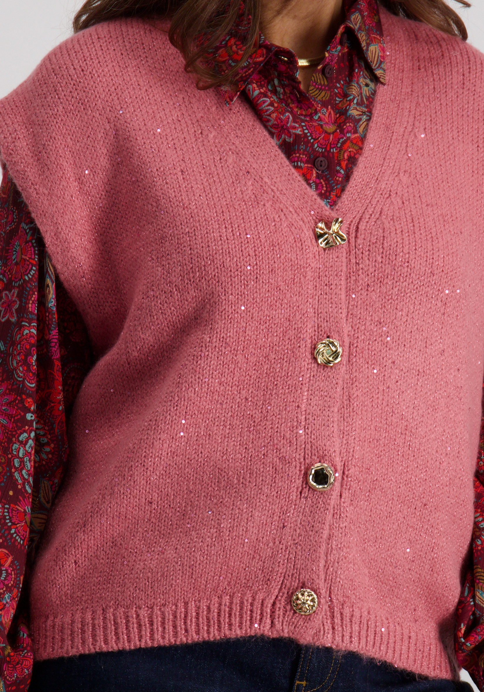 Tramontana Vest Lurex Y09-18-702 Rose