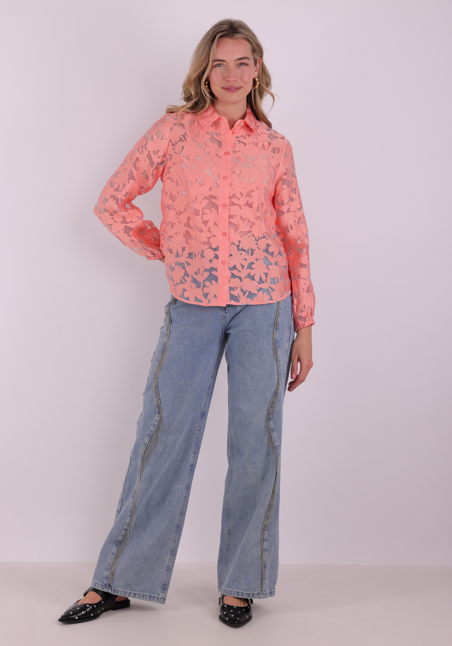 Tramontana Blouse Ausbrenner C29-19-301 Zalm